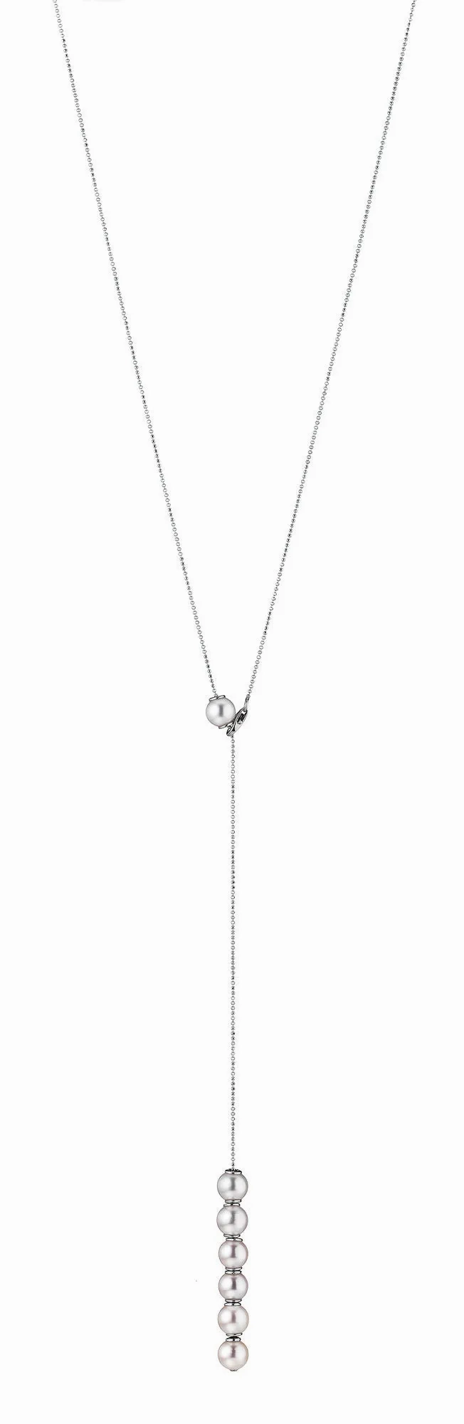 Transformable 18K Whitegold Necklace w. Akoya Pearls