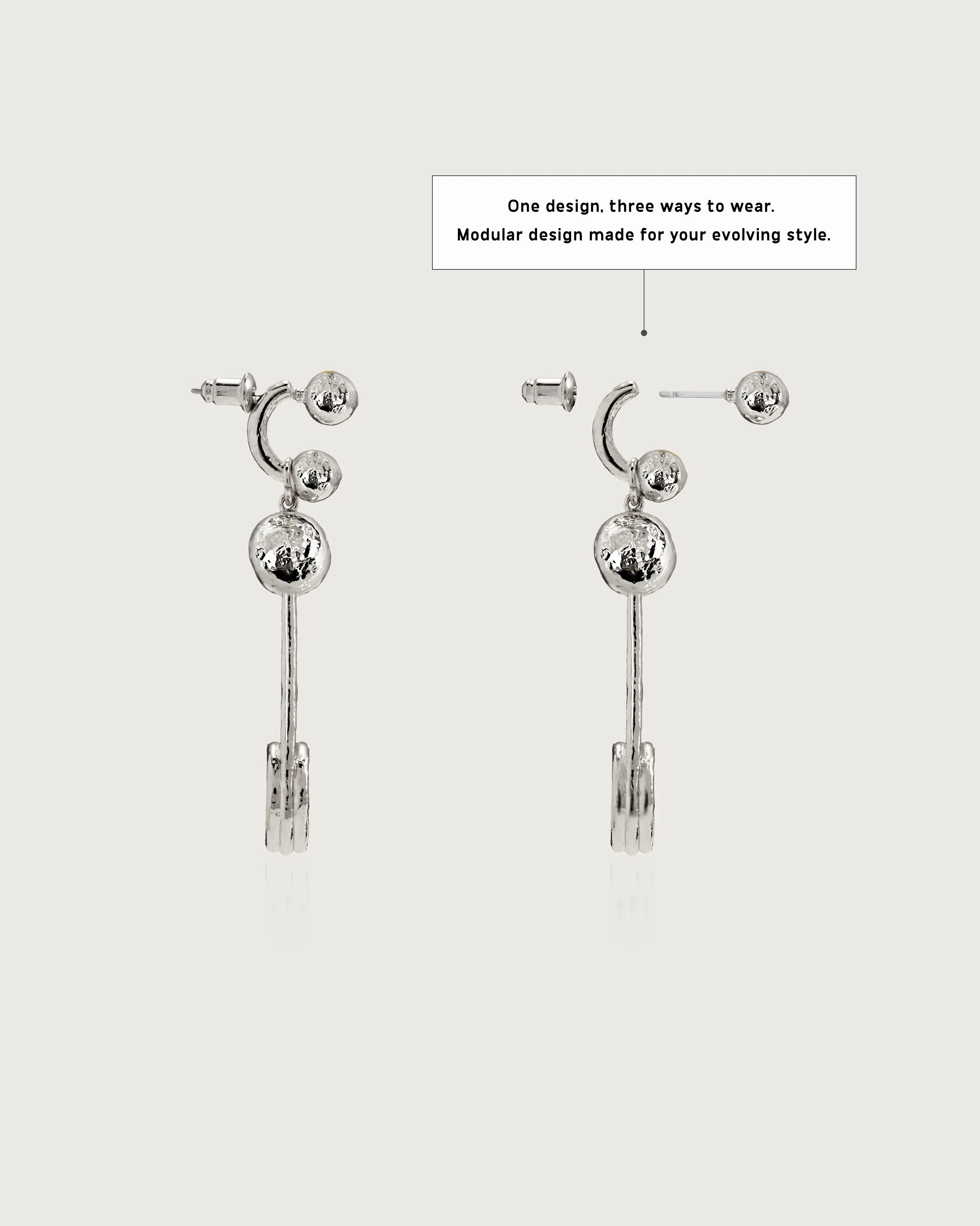 Trea Earrings in Silver
