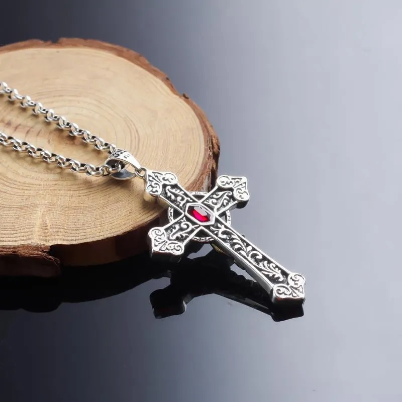 Trendy S925 Virgin Mary Cross Virgencita Necklace