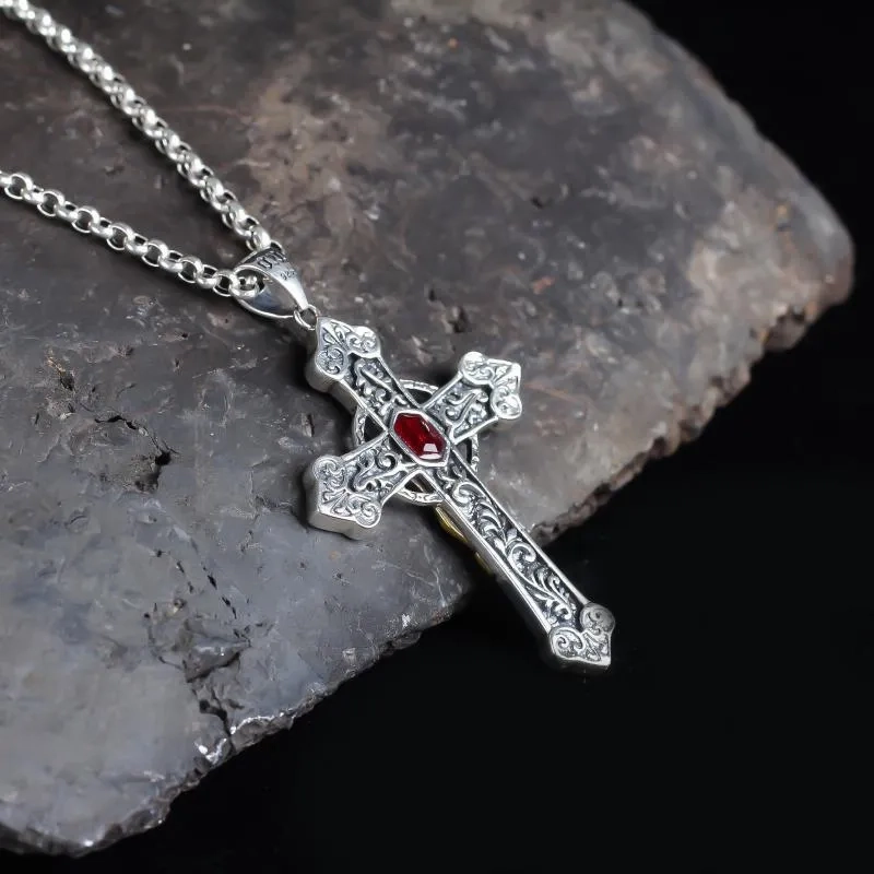 Trendy S925 Virgin Mary Cross Virgencita Necklace