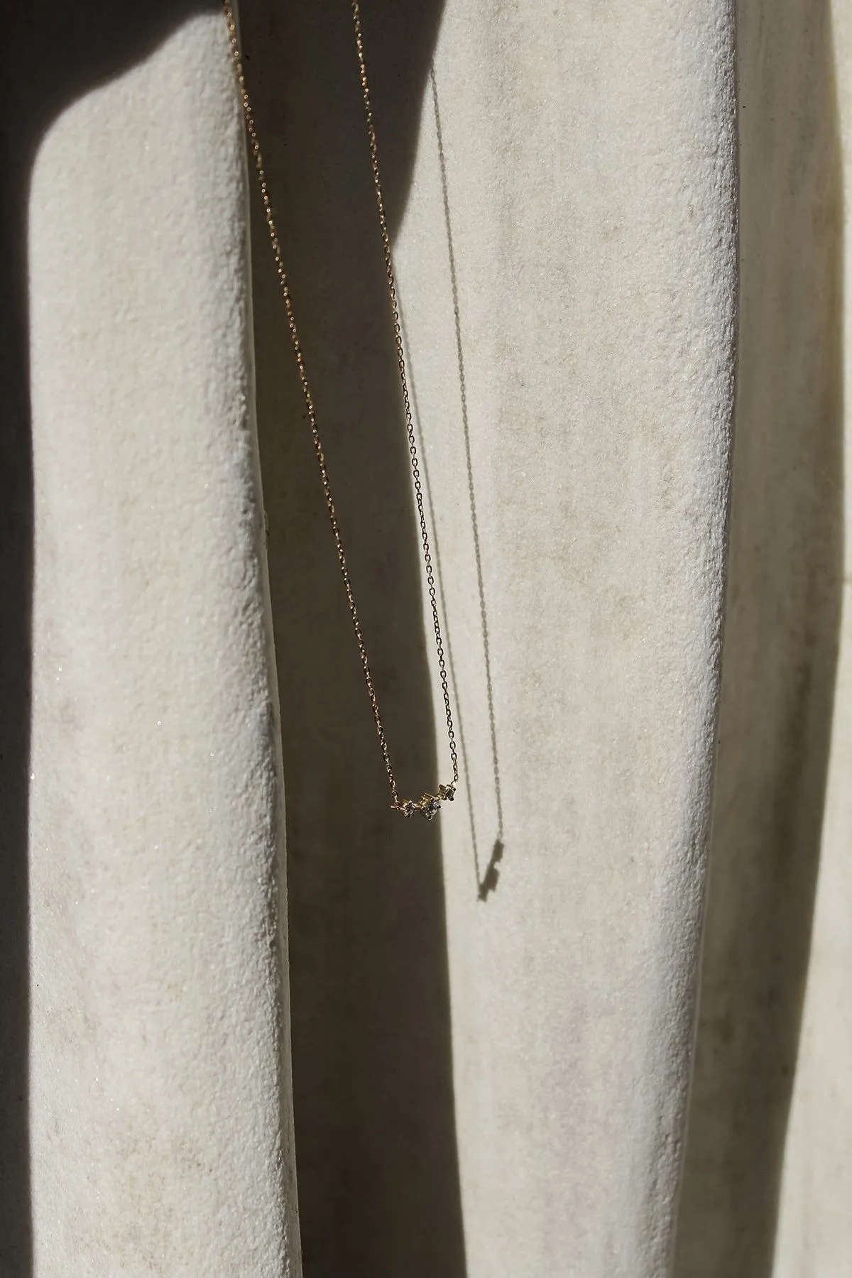 Trio Diamond Necklace 0.09 in 14K Yellow Gold