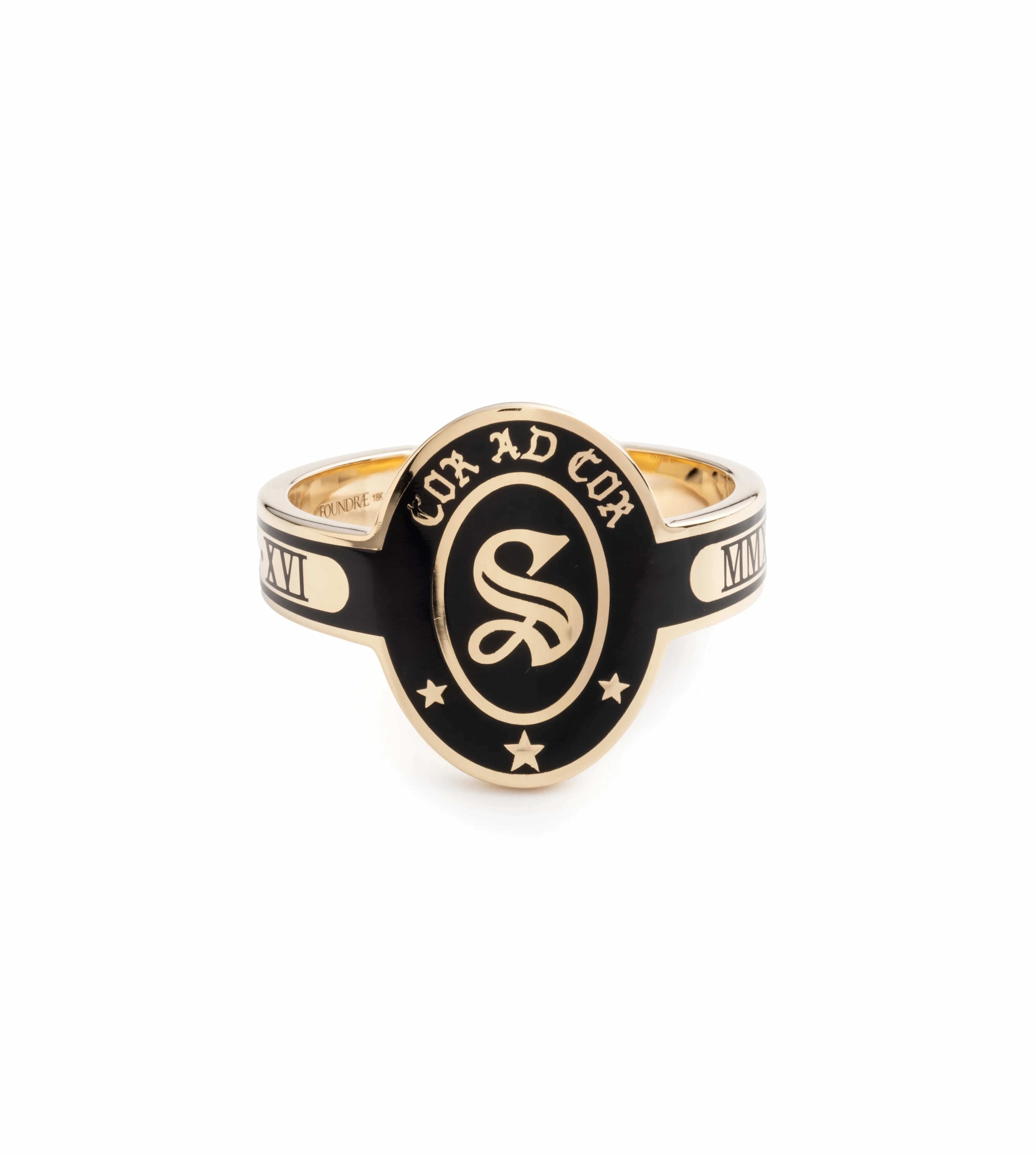 True Love Custom Cigar Band : in Yellow Gold with Black Ceramic