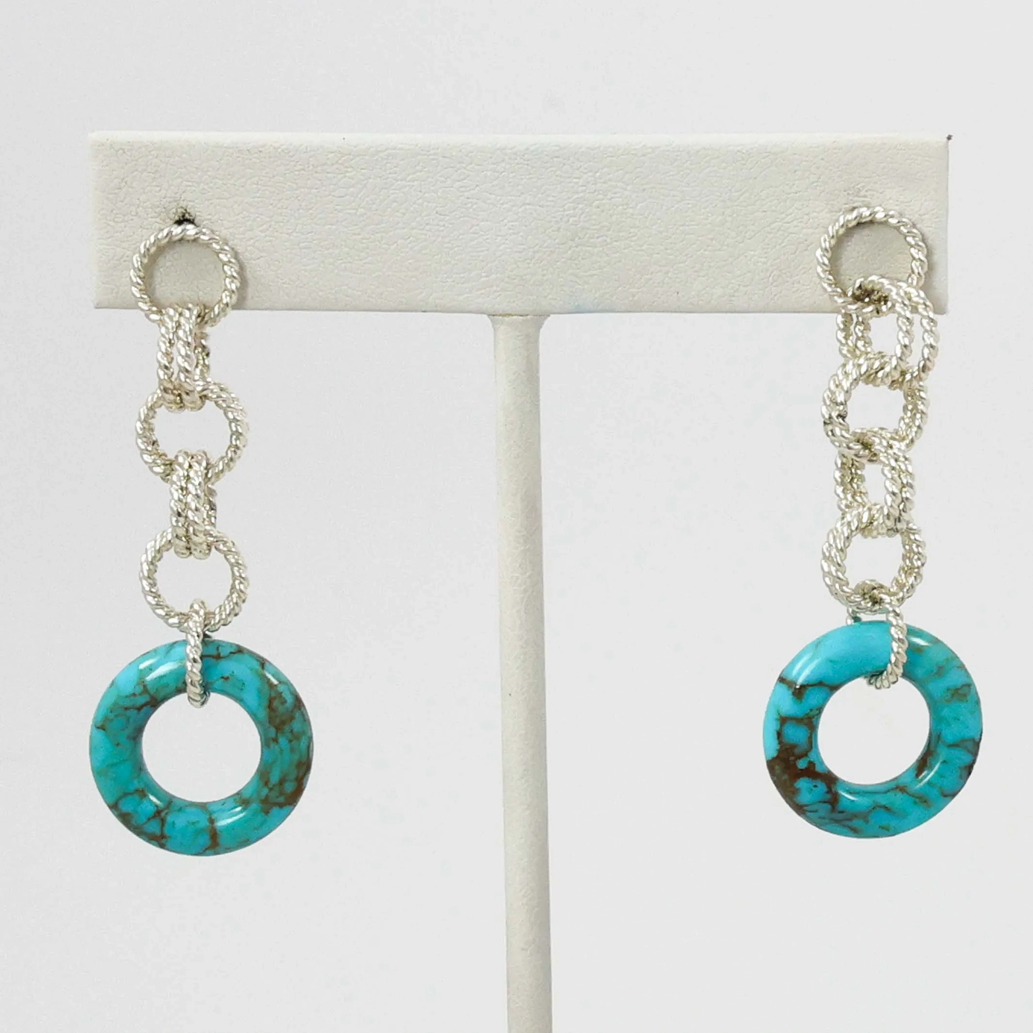 Turquoise Donut Earrings