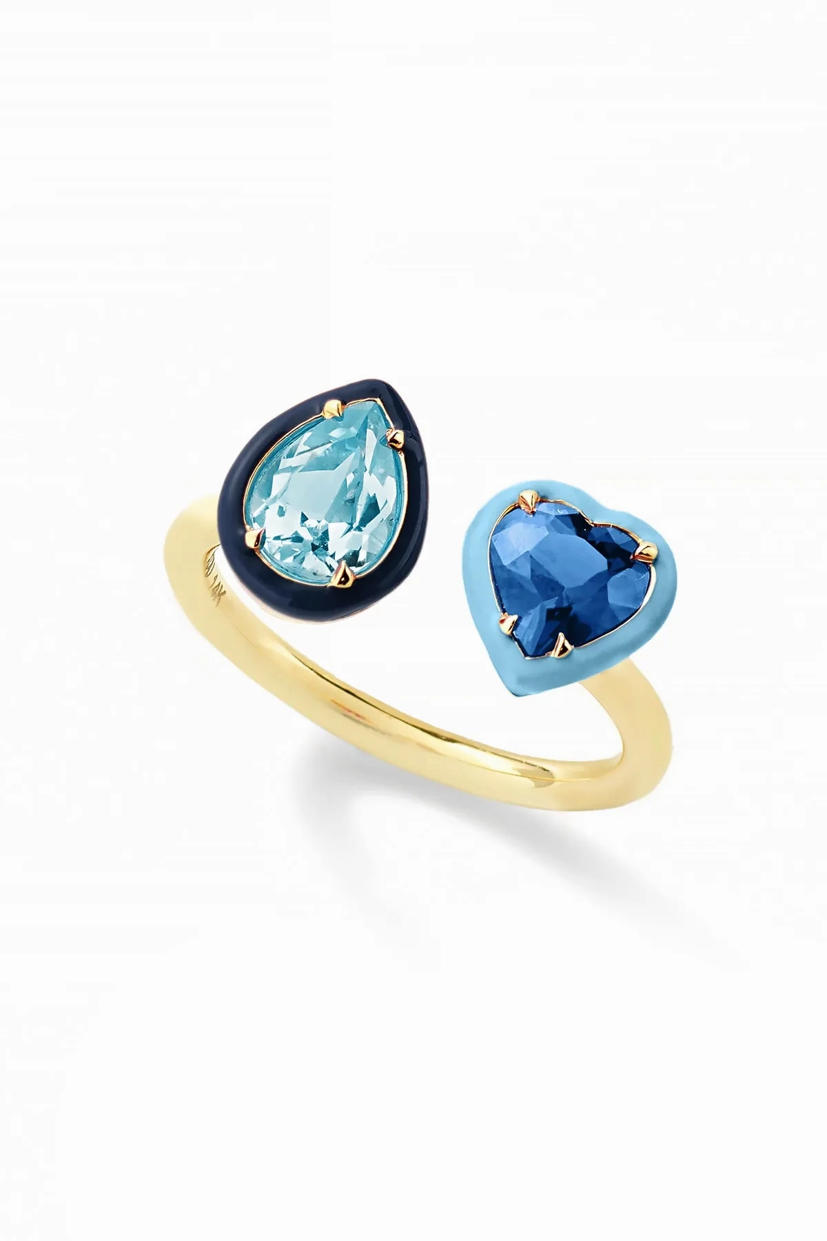 Two-Stone Cocktail Ring: Pear/Heart