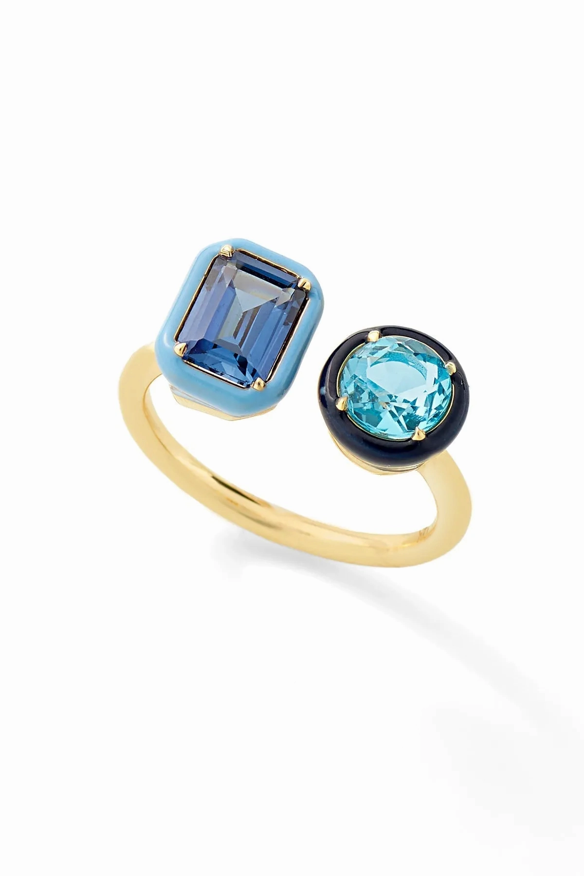 Two-Stone Cocktail Ring: Rectangle/Round - Sale