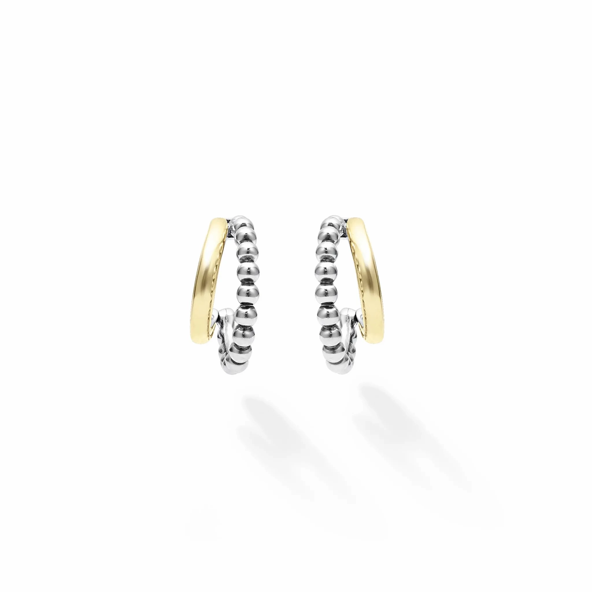 Two-Tone Huggie Earrings