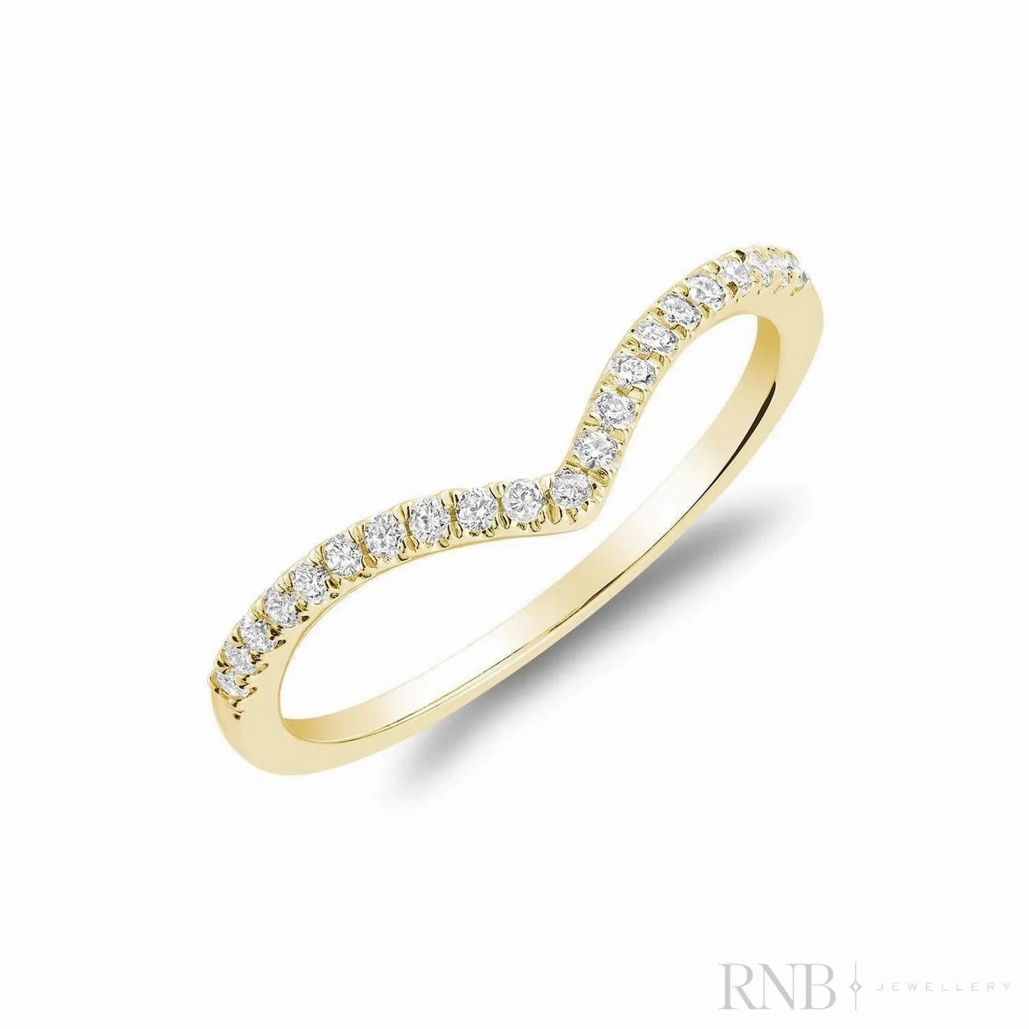 V Shape Semi Eternity Diamond Ring
