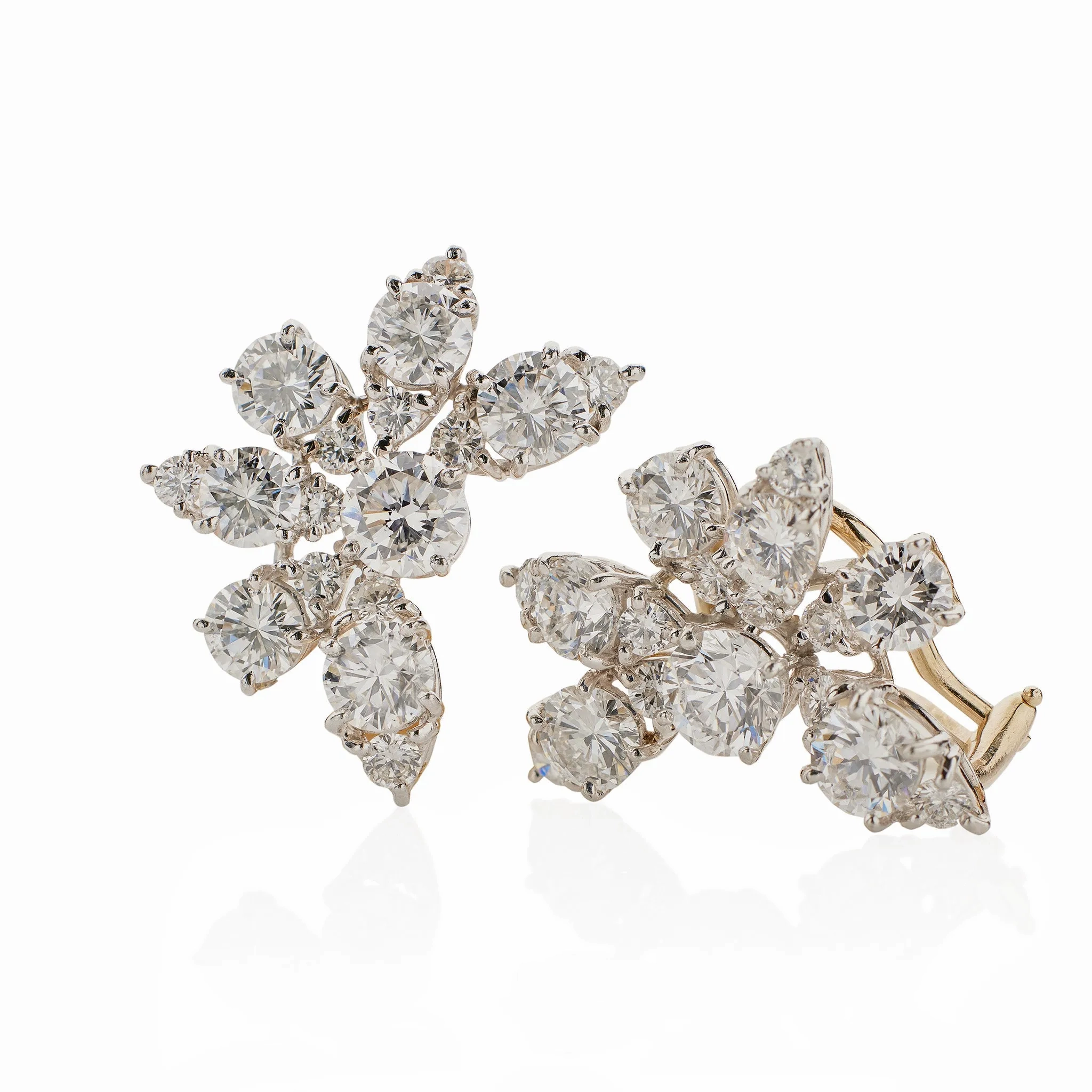 Van Cleef &amp; Arpels 1960s Diamond Clip Earrings