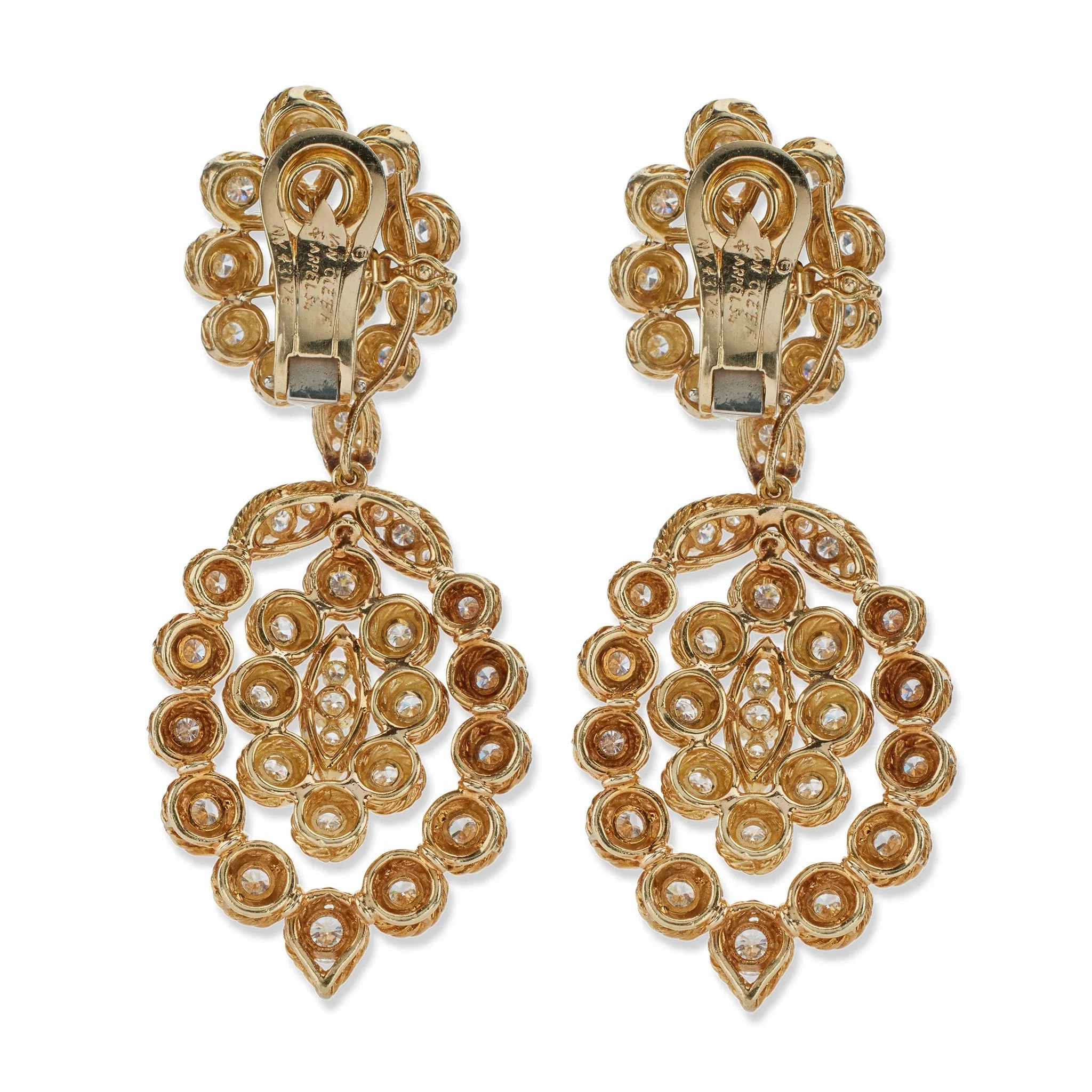 Van Cleef &amp; Arpels Indian-inspired Convertible Diamond Necklace and Pendant Earrings
