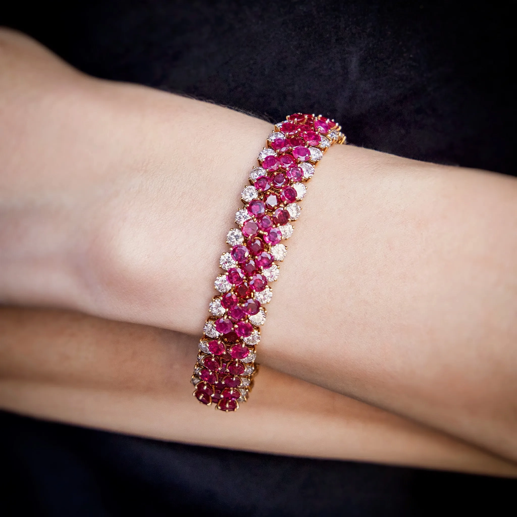 Van Cleef &amp; Arpels No-Heat Burma Ruby Bracelet