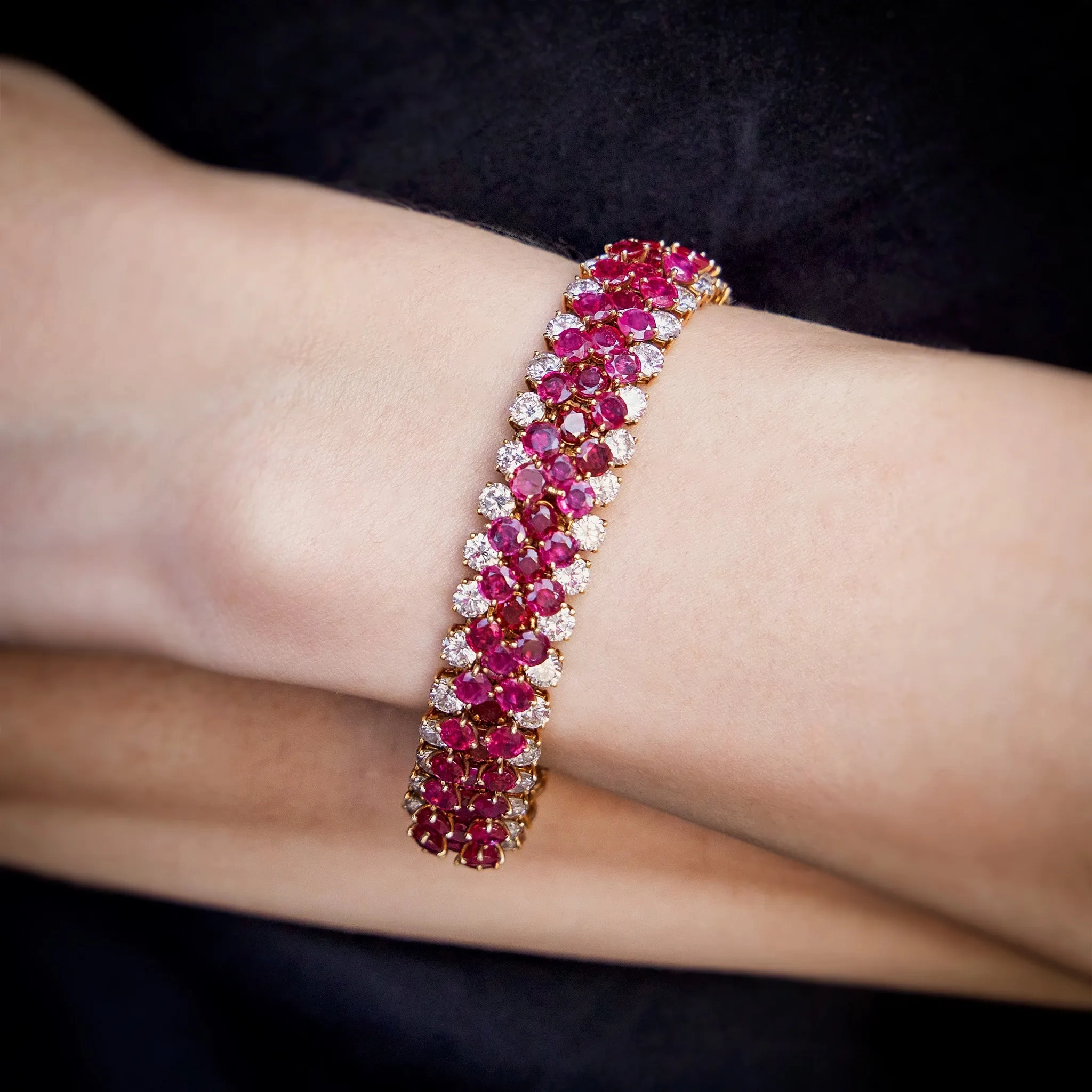 Van Cleef &amp; Arpels No-Heat Burma Ruby Bracelet