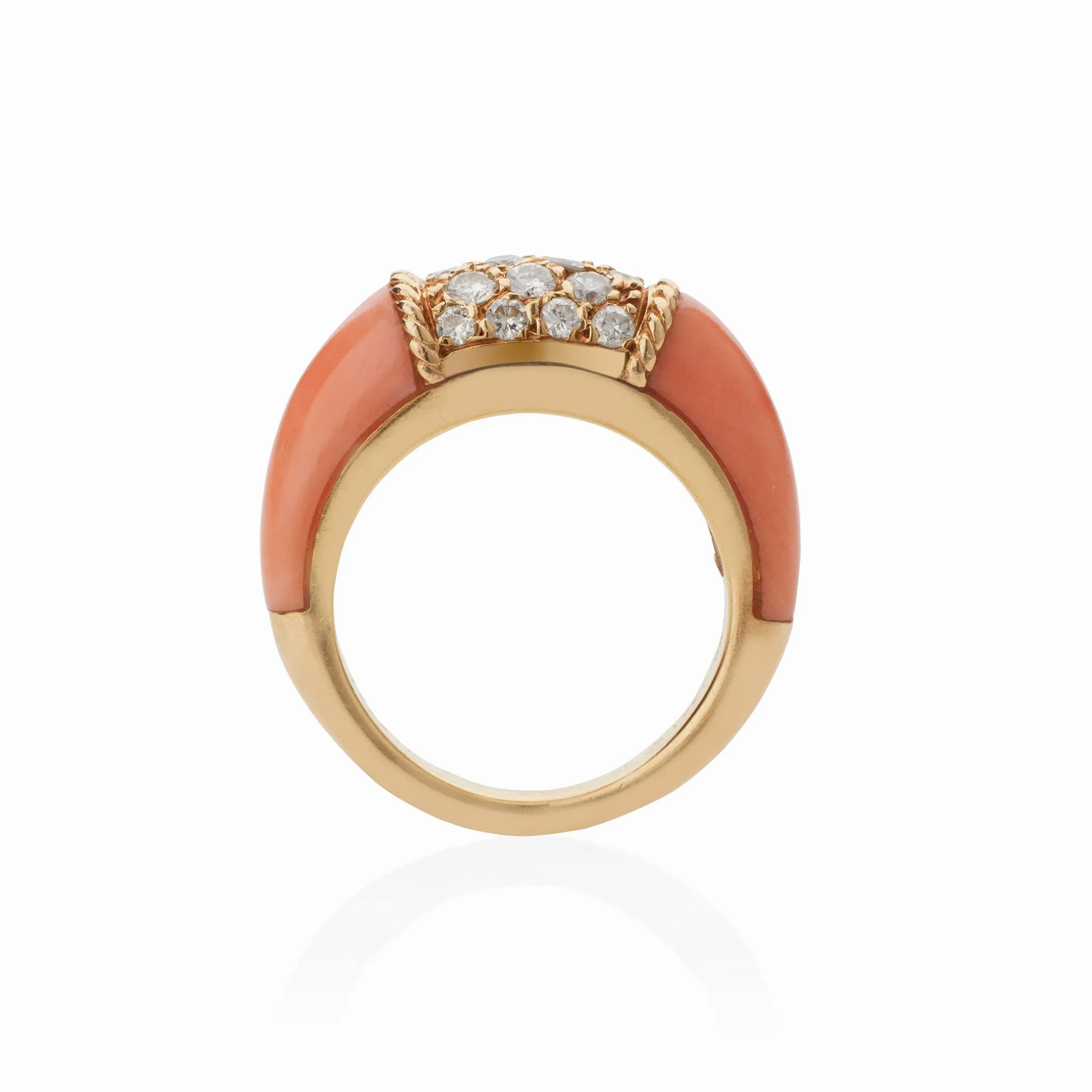 Van Cleef &amp; Arpels Paris Angelskin Coral &quot;Philippine&quot; Ring