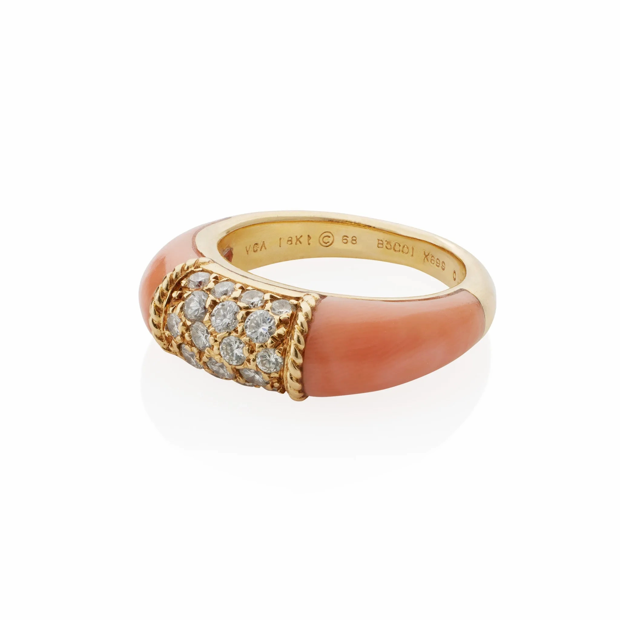 Van Cleef &amp; Arpels Paris Angelskin Coral &quot;Philippine&quot; Ring