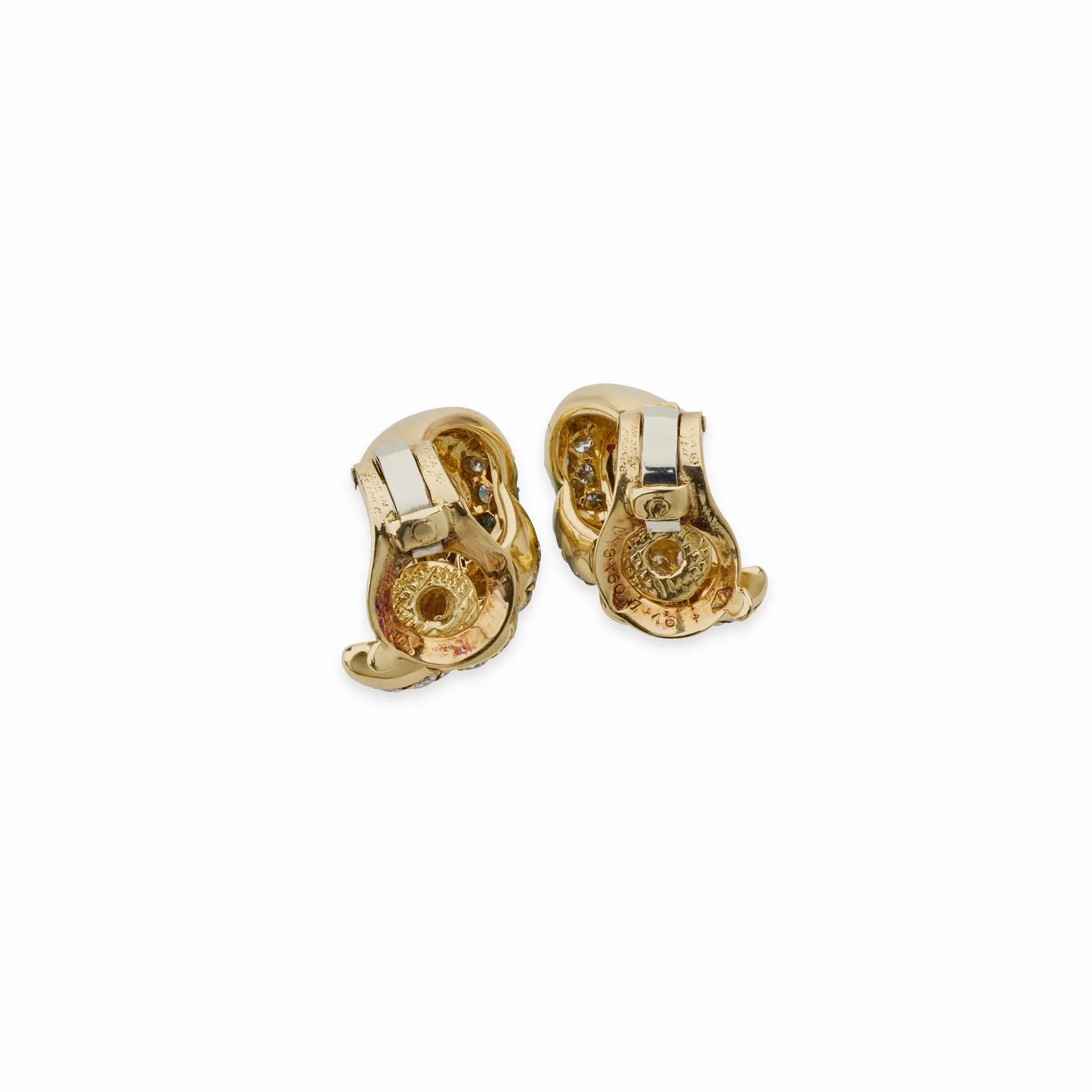 Van Cleef &amp; Arpels Paris Diamond Clip Earrings