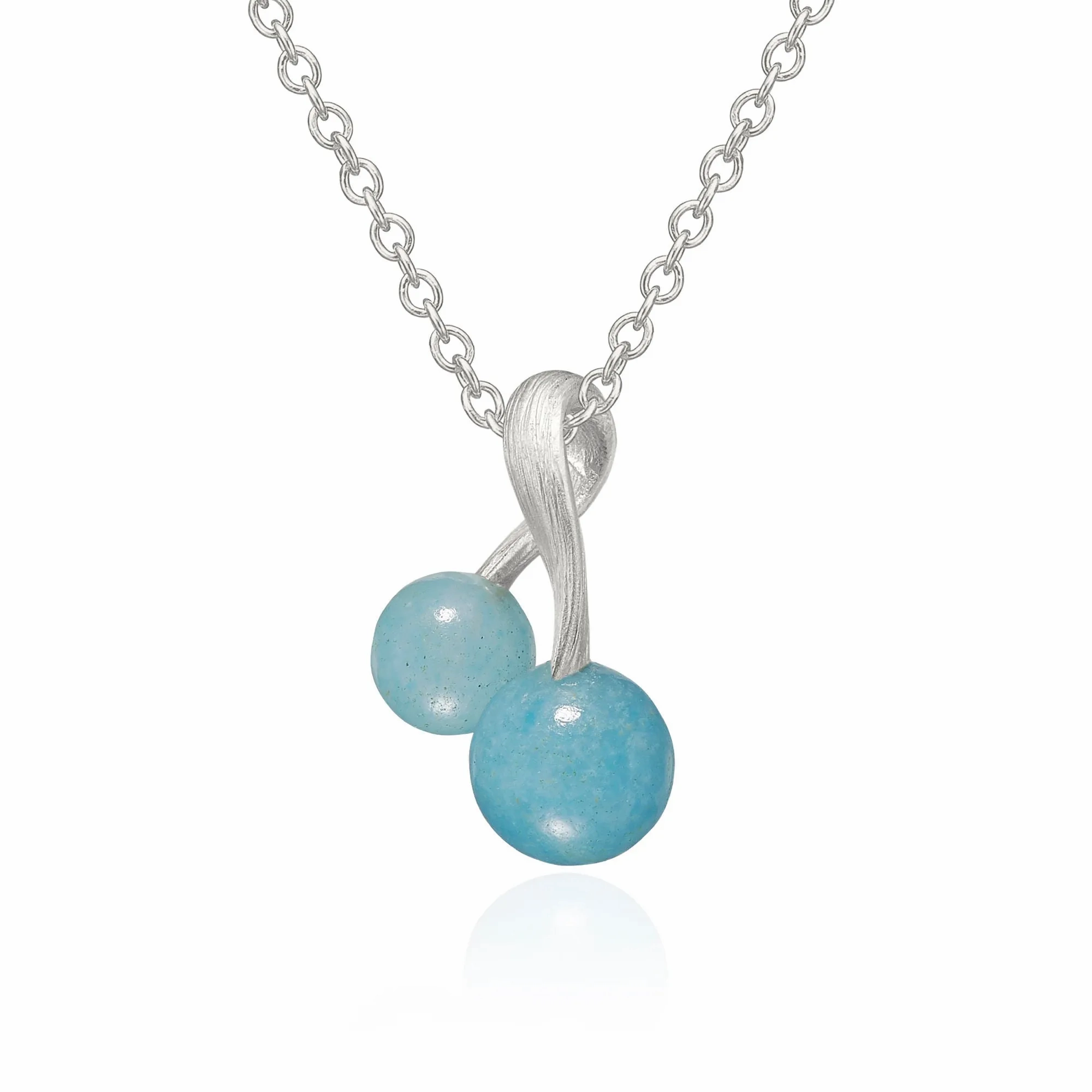 Vega 18K Silver Pendant w. Blue Aventurine
