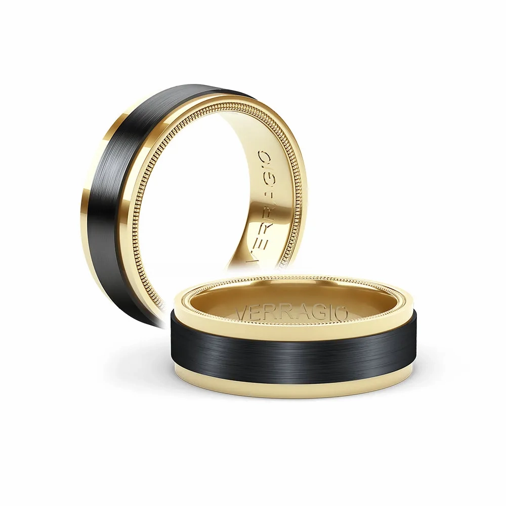 Verragio Men's 14k &amp; Titanium Wedding Band