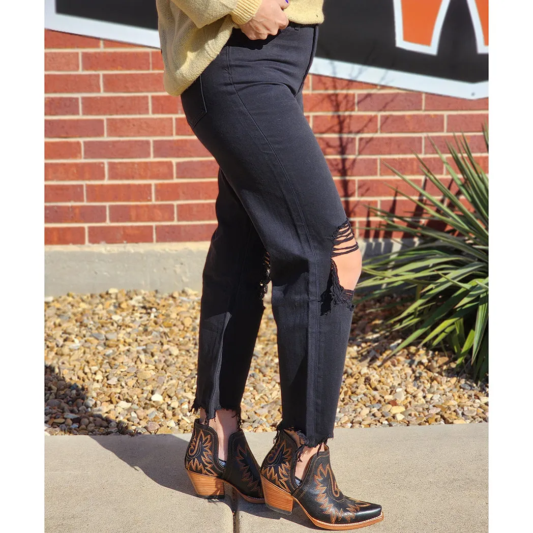 Vervet Black 90's Vintage Crop Jeans