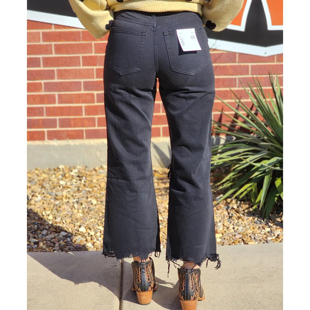 Vervet Black 90's Vintage Crop Jeans