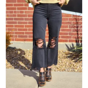 Vervet Black 90's Vintage Crop Jeans