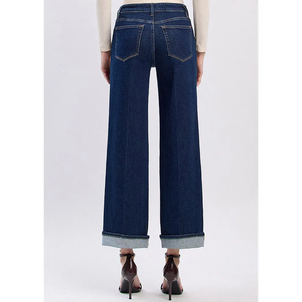 Vervet High-Rise Bundbund-Weite Jeans