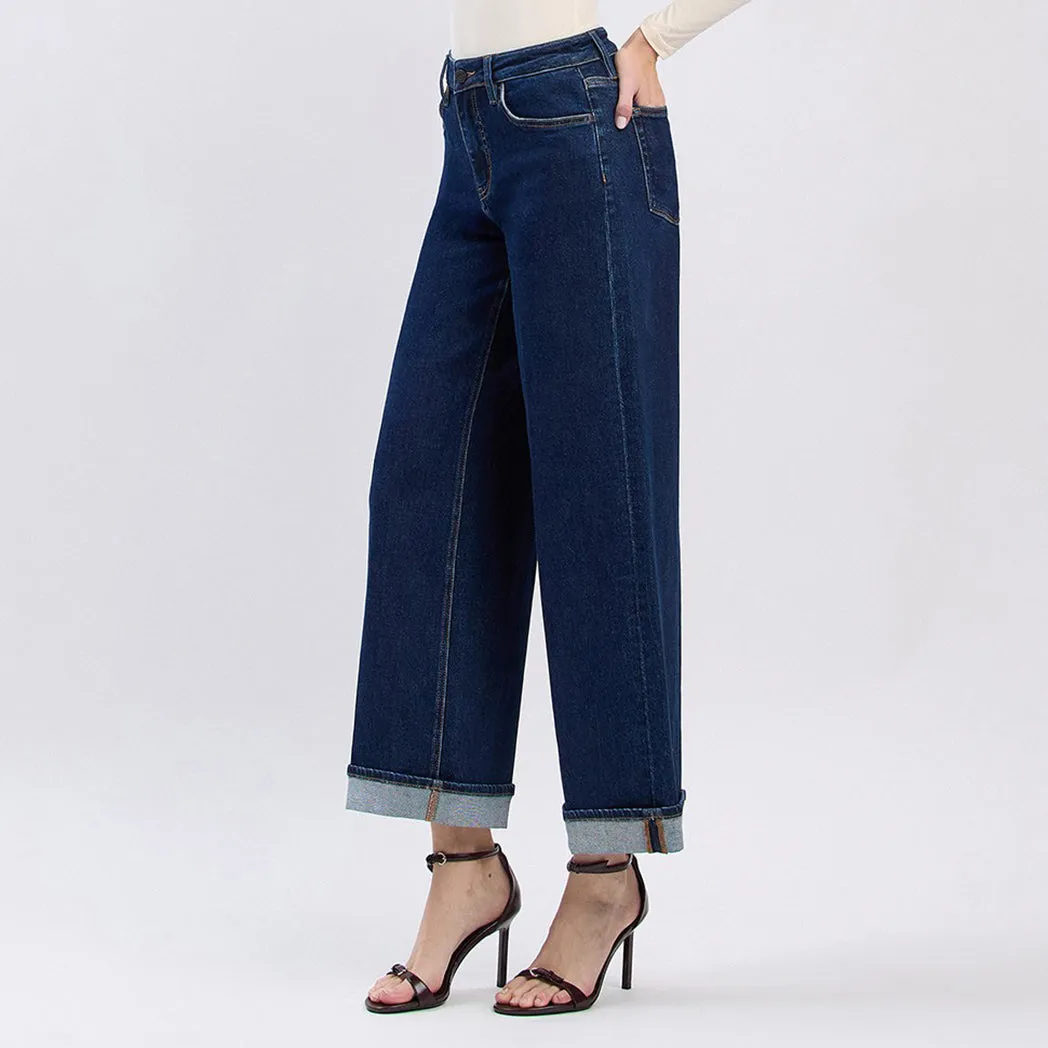 Vervet High-Rise Bundbund-Weite Jeans