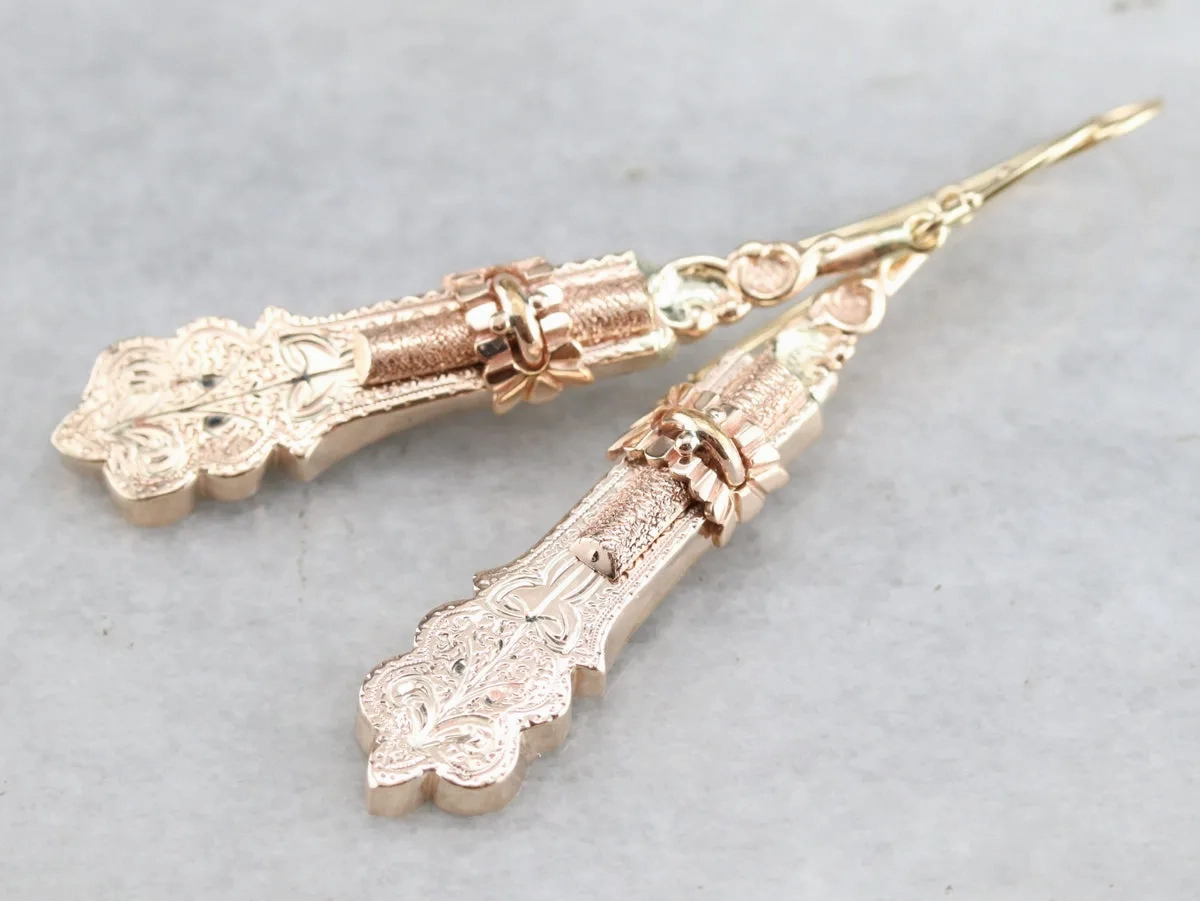 Victorian Gold Drop Earrings