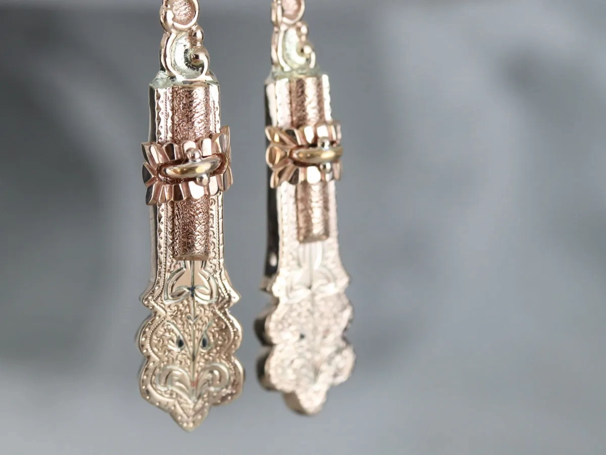 Victorian Gold Drop Earrings