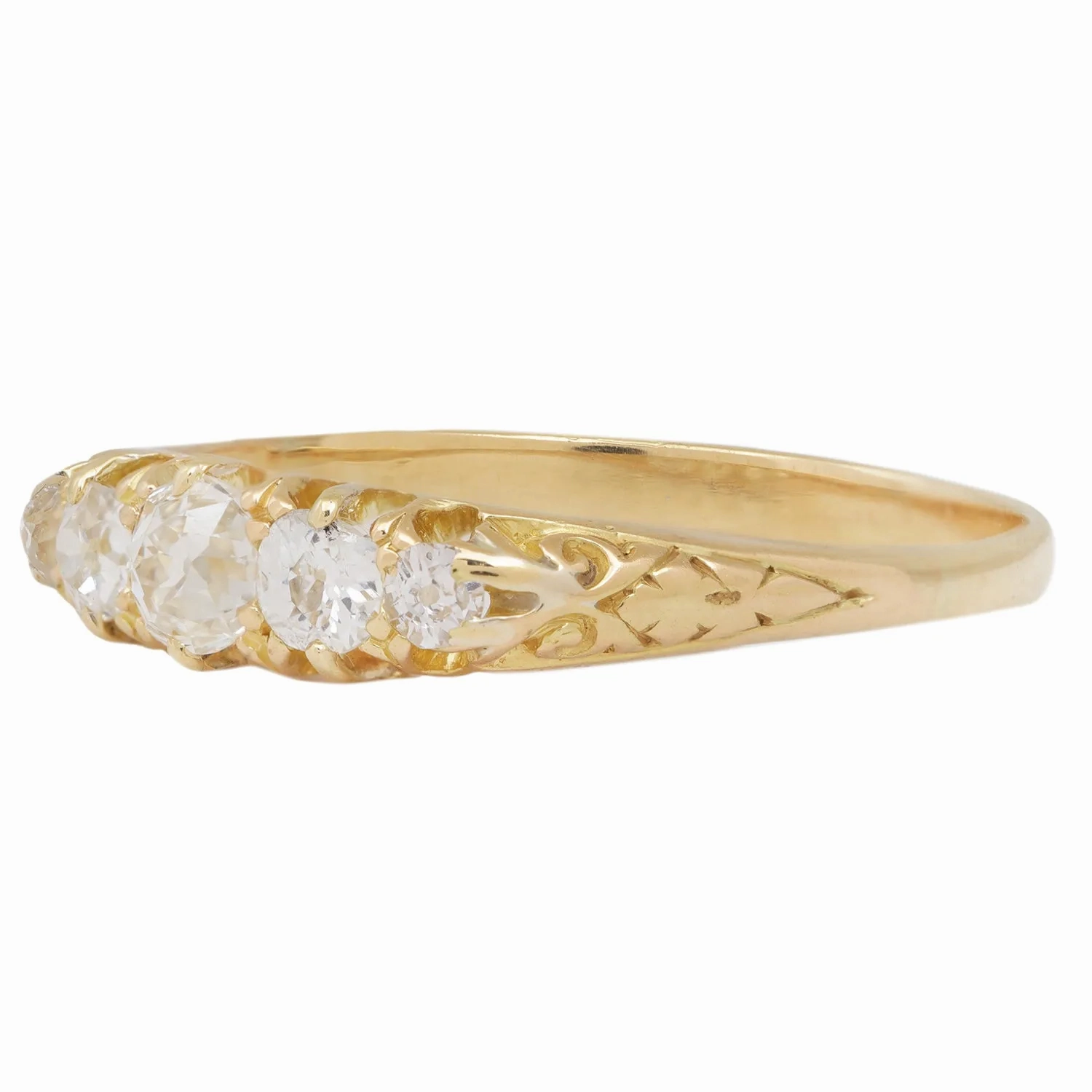 Victorian Sparkle Half Hoop Ring