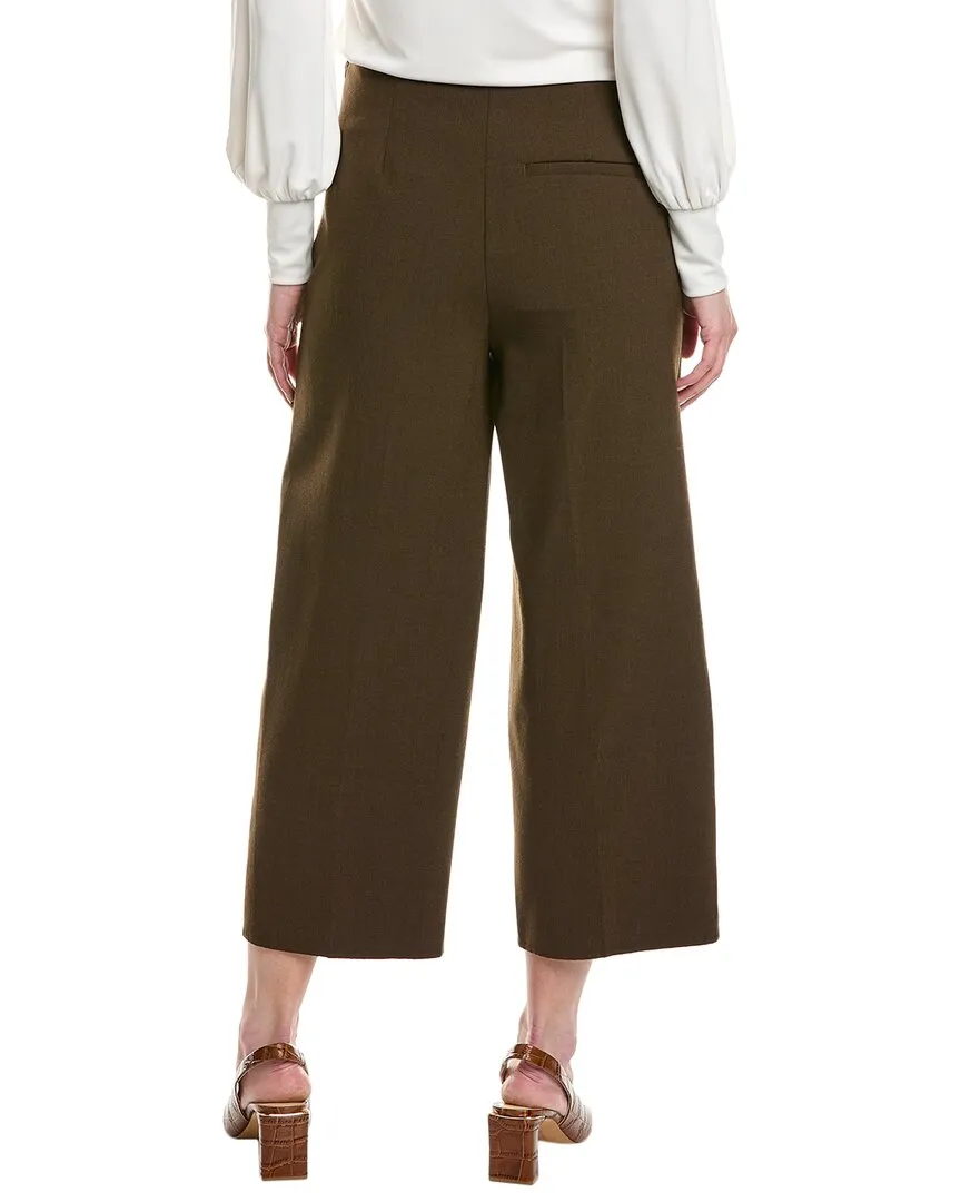 Vince Crop Weite Bein Hose aus Wollmischgewebe