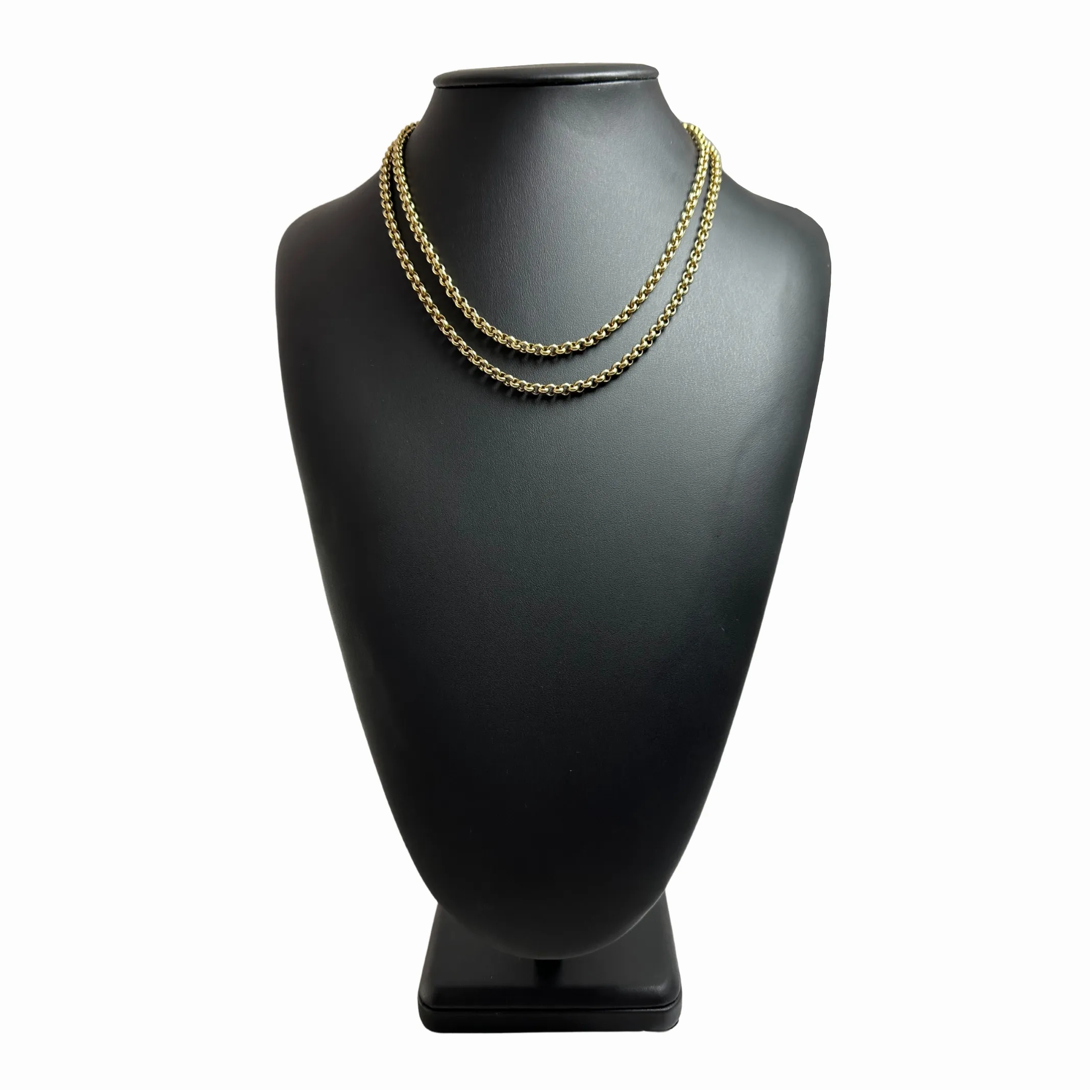 Vintage 14k Gold Rolo Link 36 1/8&quot; Necklace