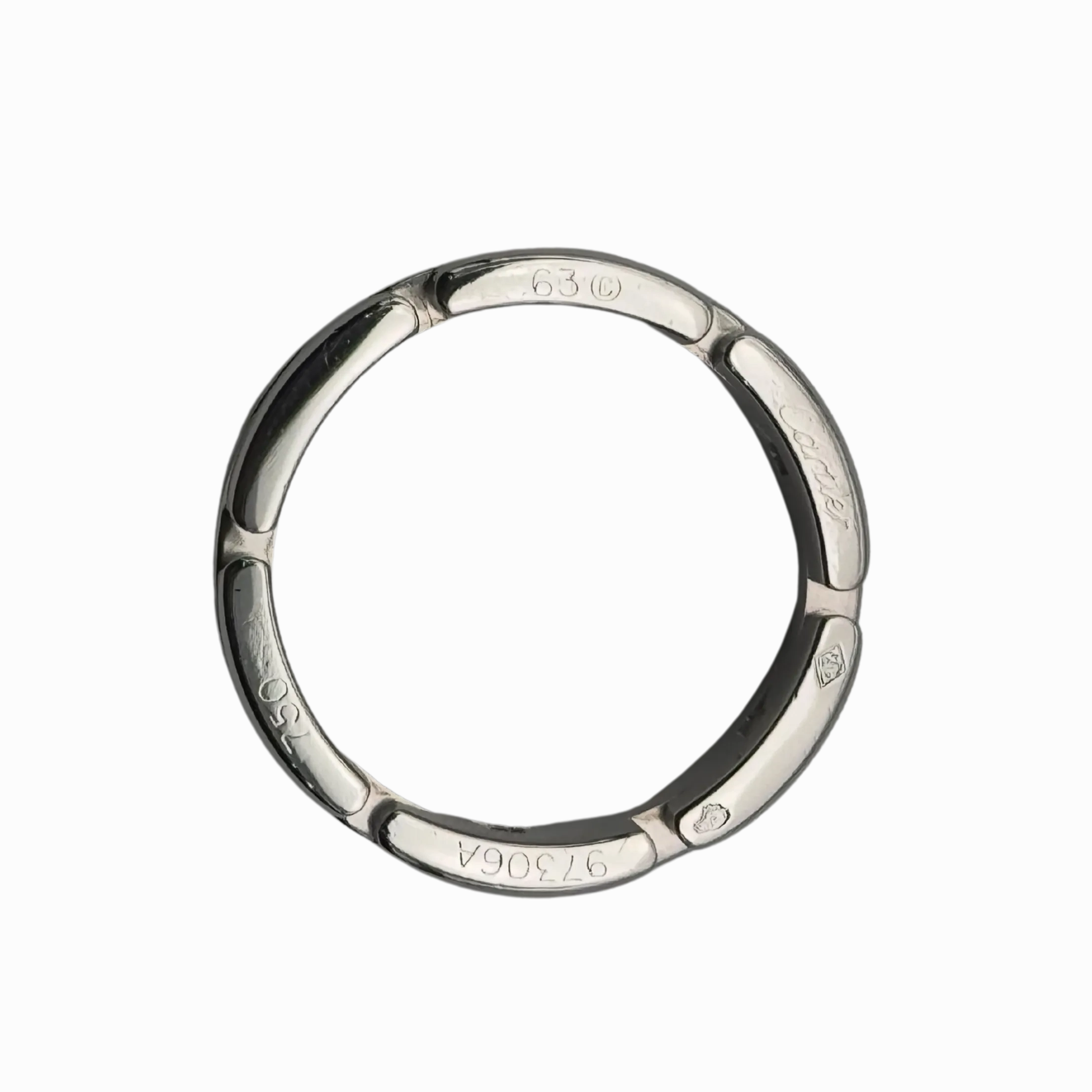 Vintage 18k White Gold Cartier Ring &quot;Maillon Panthre&quot;