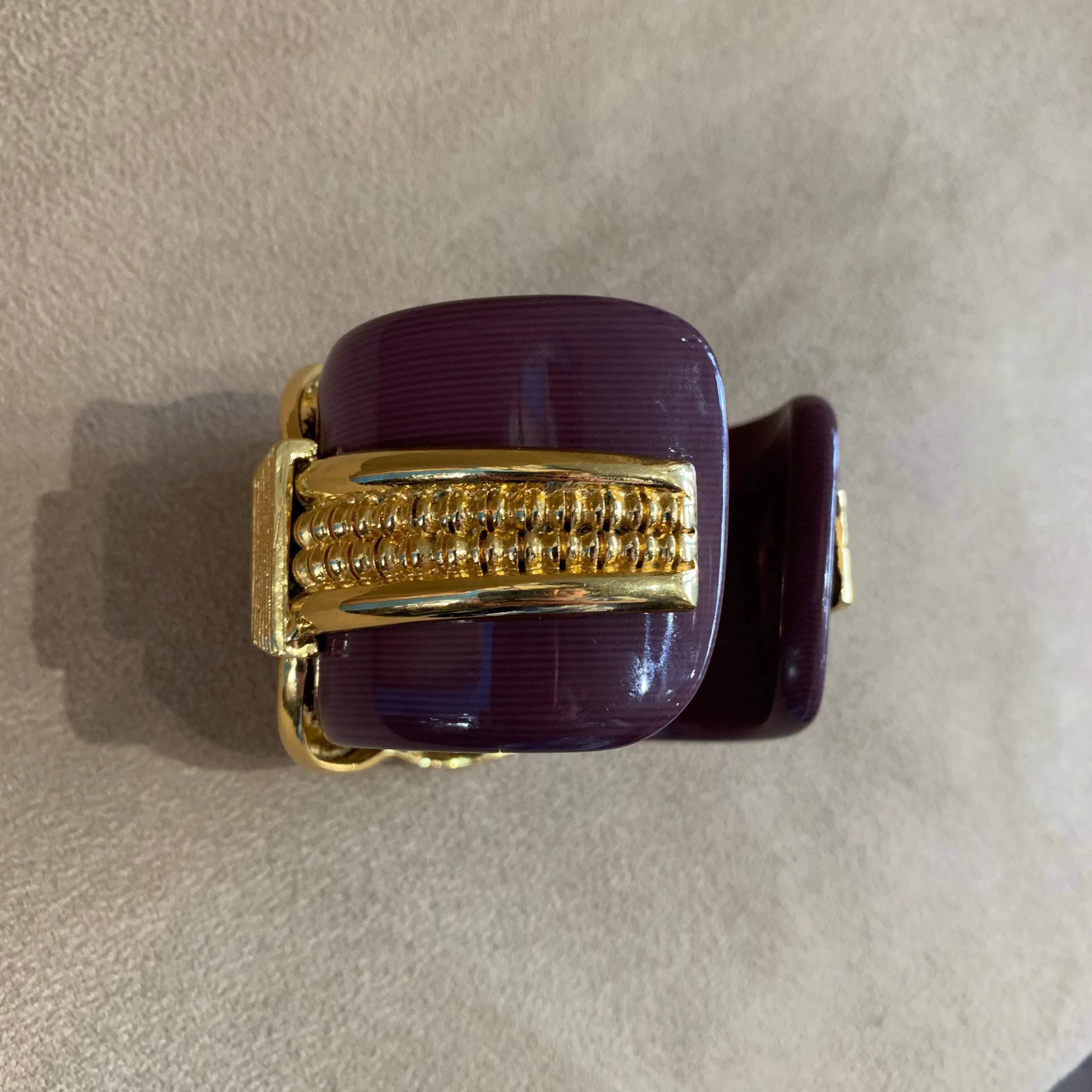 Vintage Escada Bracelet Large Statement Cuff Gold brown turquoise cuff