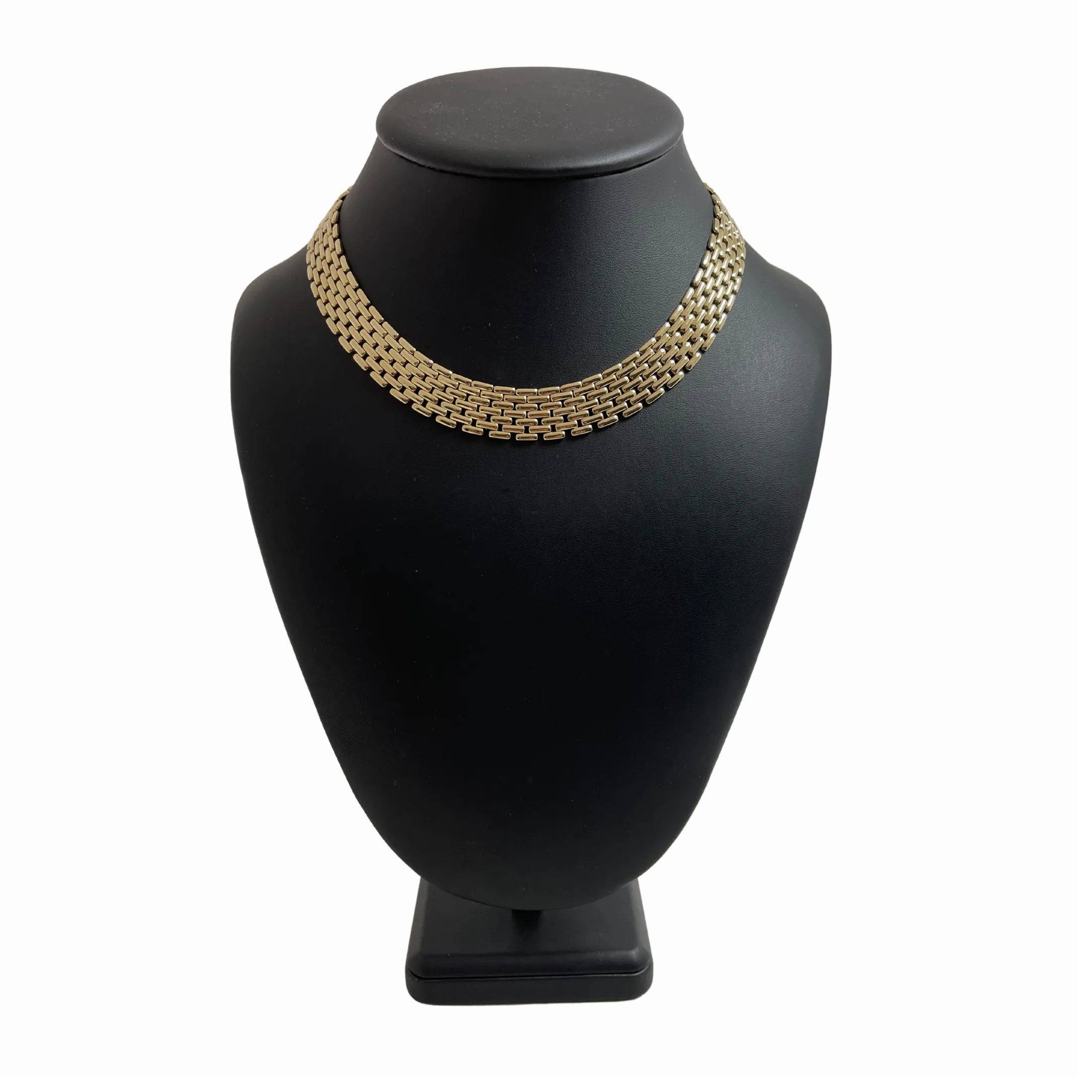 Vintage Italian 14K Gold Panther Link Necklace
