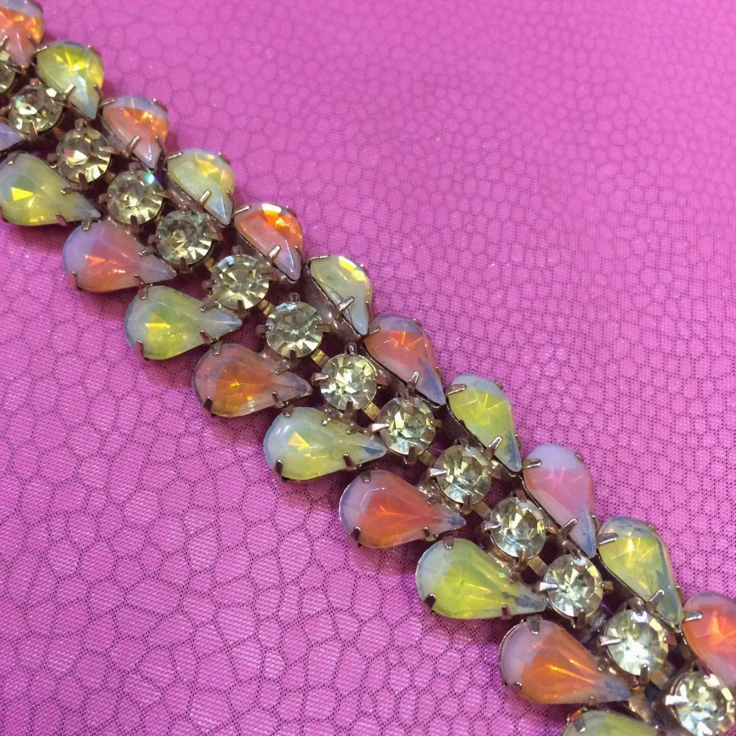 Vintage Opal Glass bracelet by Kramer