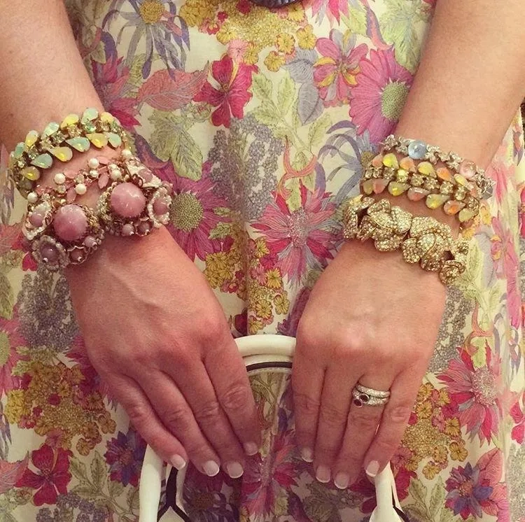 Vintage Opal Glass bracelet by Kramer