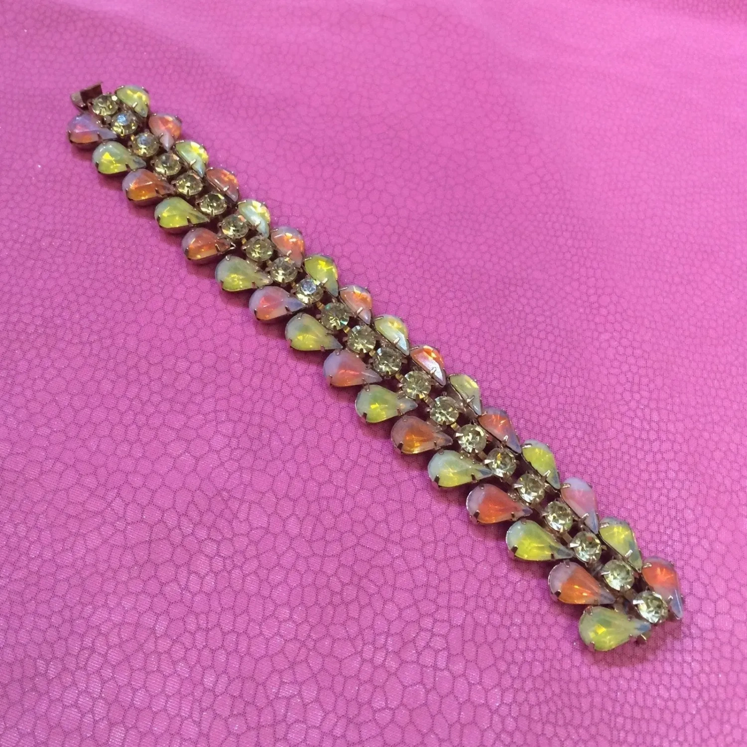 Vintage Opal Glass bracelet by Kramer
