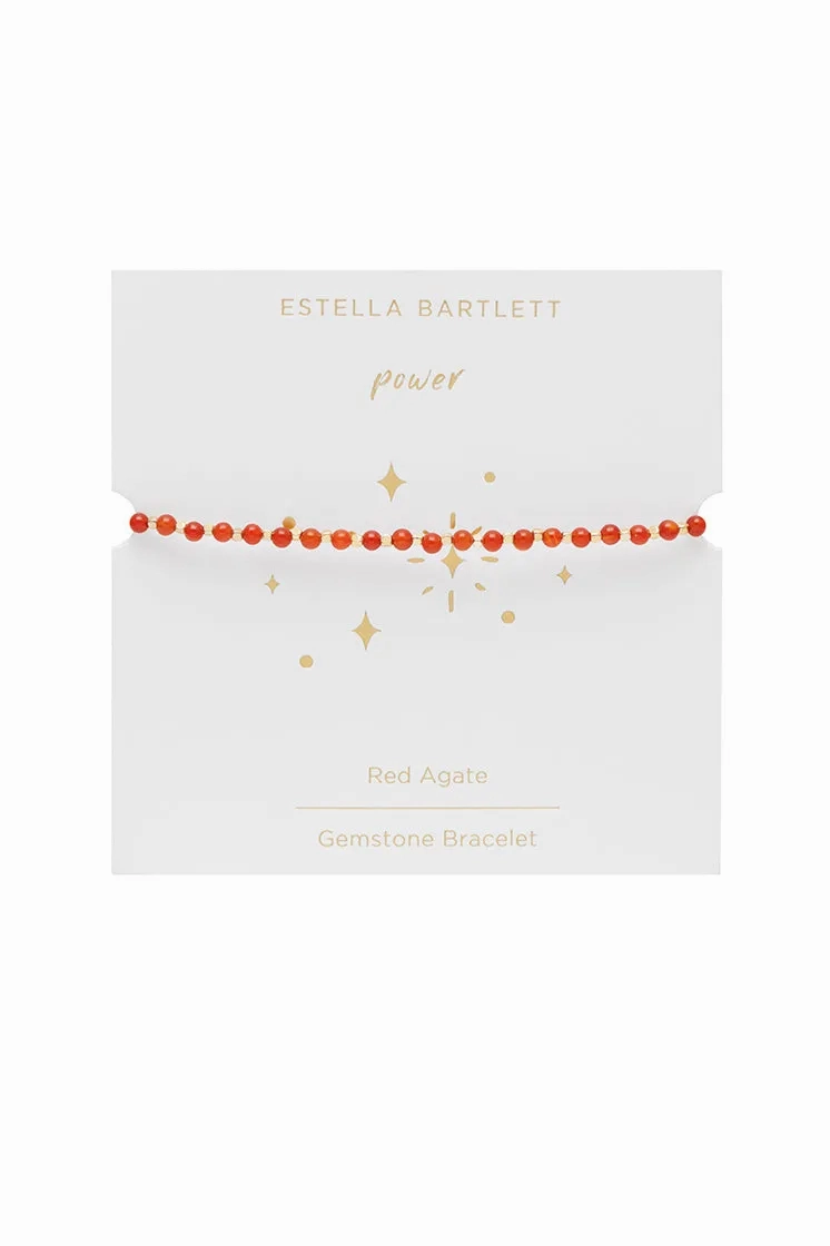 Wellness Red Agate Gemstone Amelia Bracelet