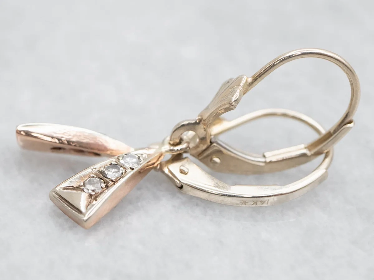 White Gold Diamond Drop Earrings