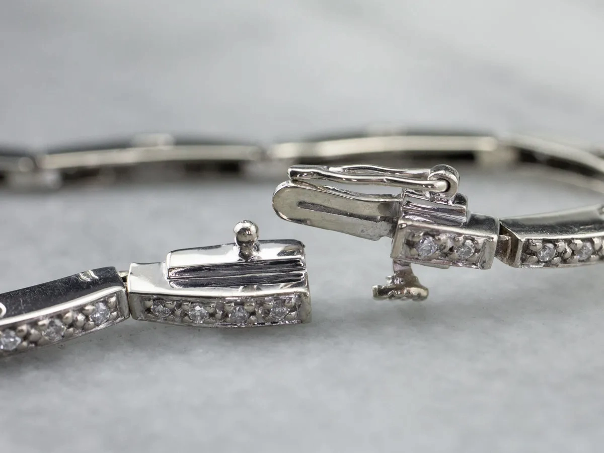 White Gold Diamond Link Bracelet