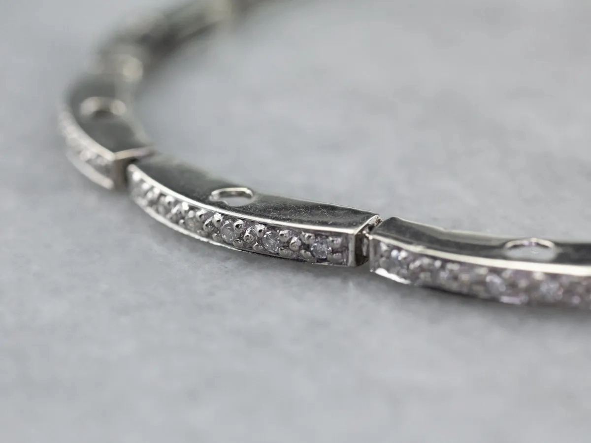 White Gold Diamond Link Bracelet