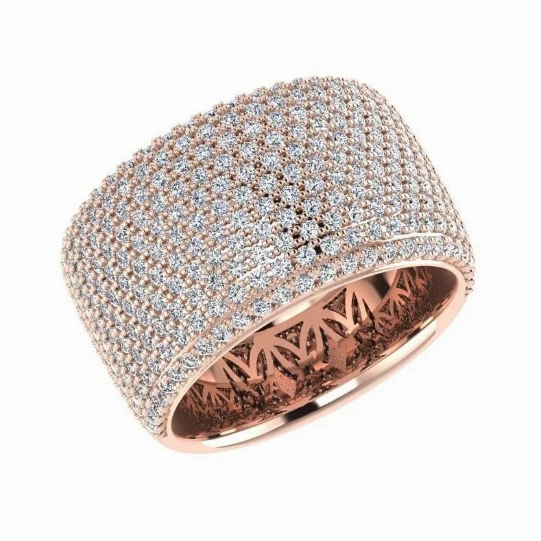 Wide Band Pave Diamond Ring 18K Gold (2.30 ct. tw)