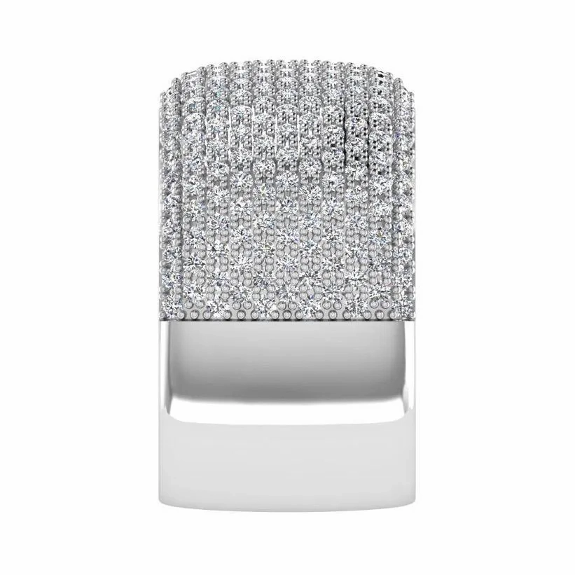 Wide Band Pave Diamond Ring 18K Gold (2.30 ct. tw)