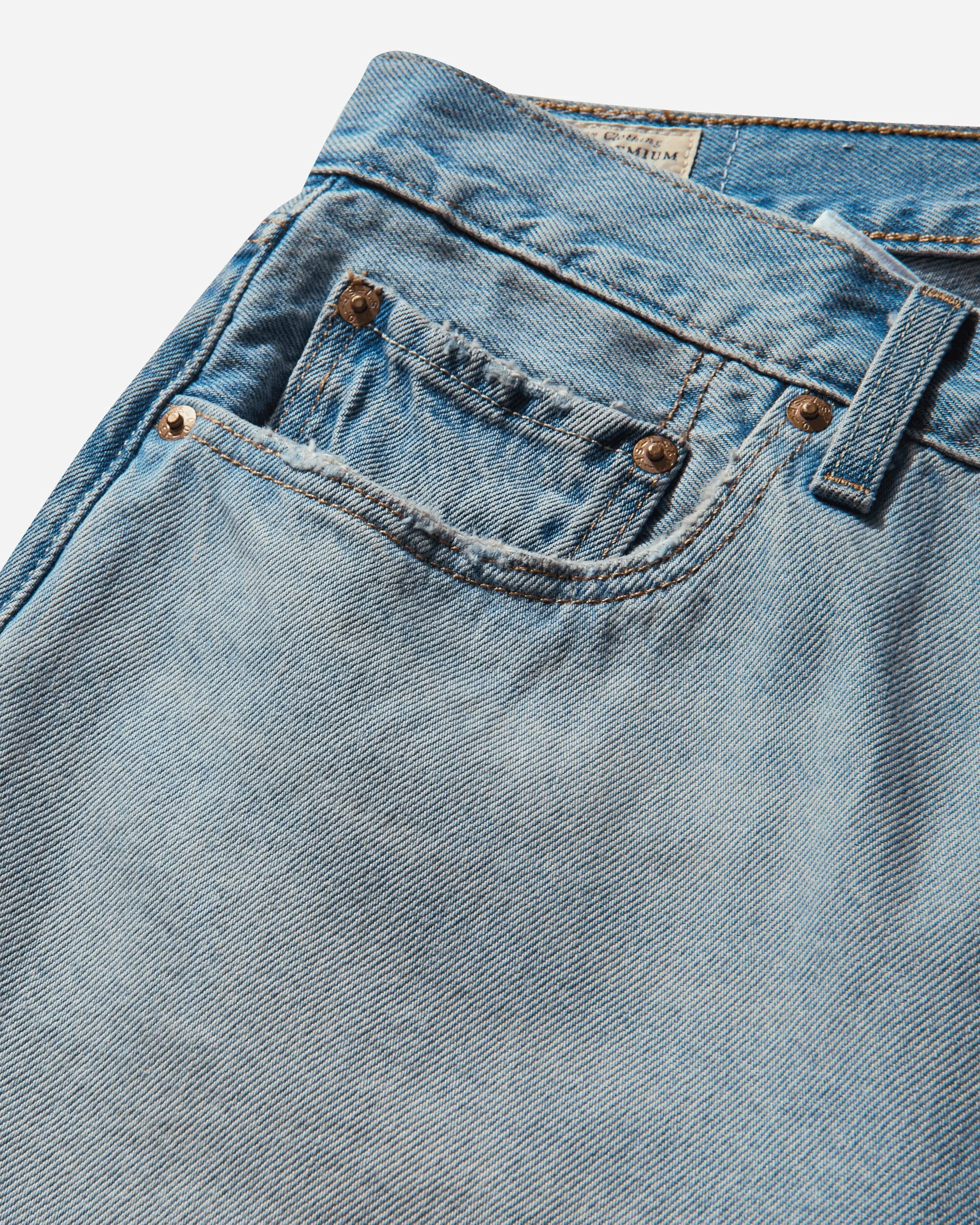 Frauen 501 90er Knöchel-Lagenjeans Blau