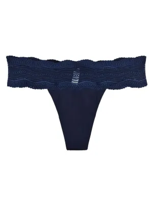 Damen Dolce String-Tanga in Marineblau