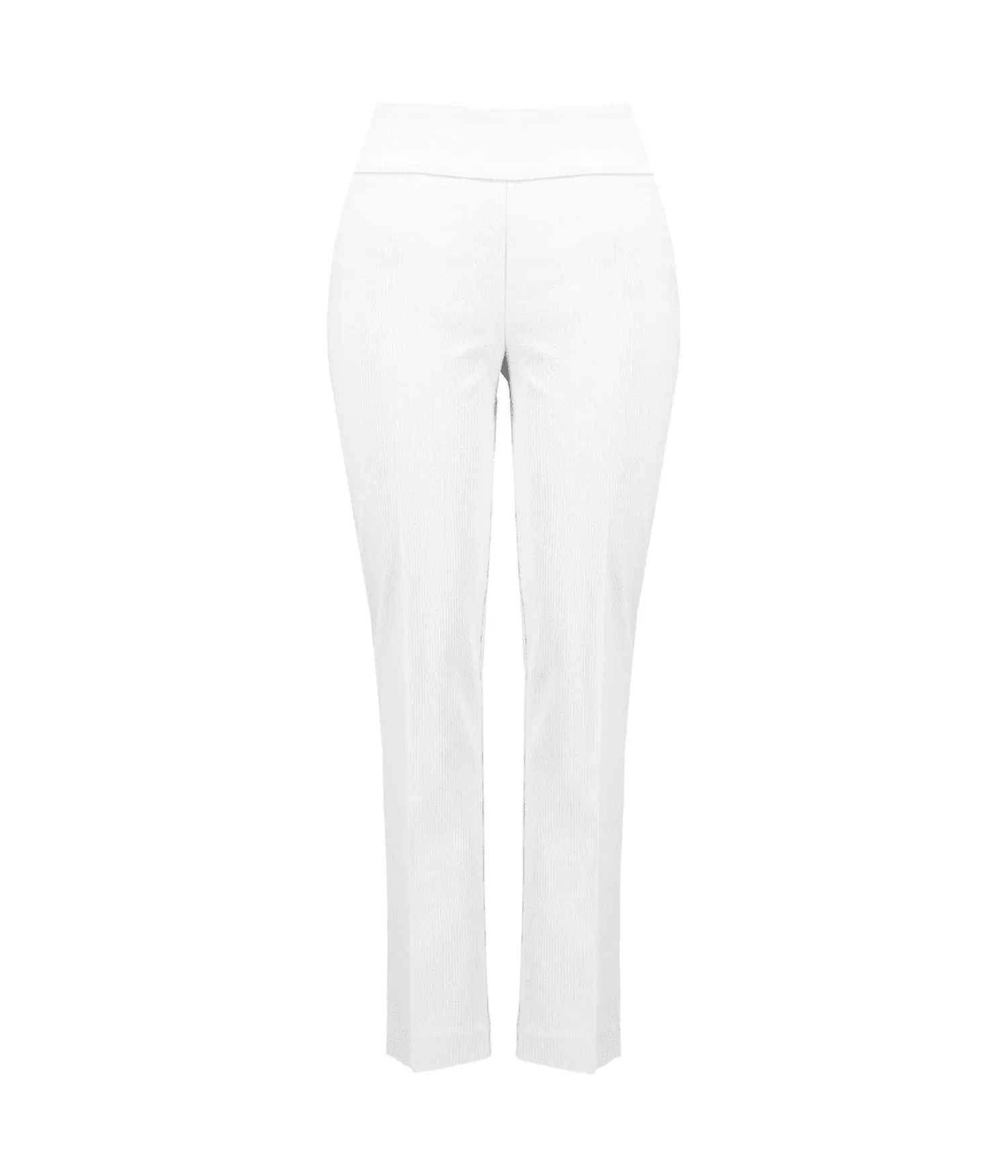 Damen-Jacquard-Hose mit Gummizug in Weiß