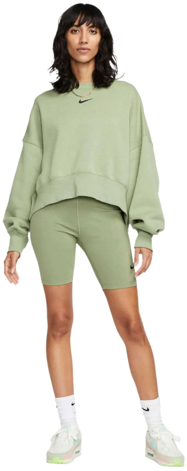 Klassische Damen-Sportbekleidung: Hochtaillierte Biker-Shorts mit 8-Zoll-Länge
