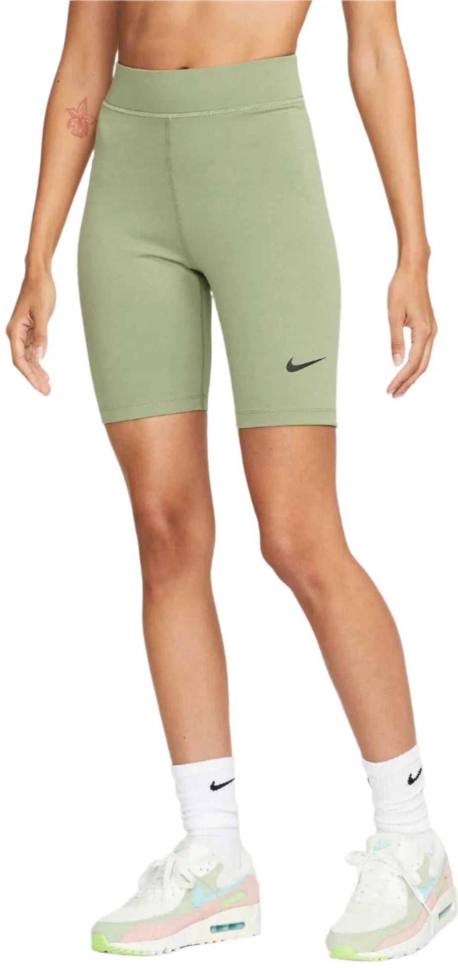Klassische Damen-Sportbekleidung: Hochtaillierte Biker-Shorts mit 8-Zoll-Länge