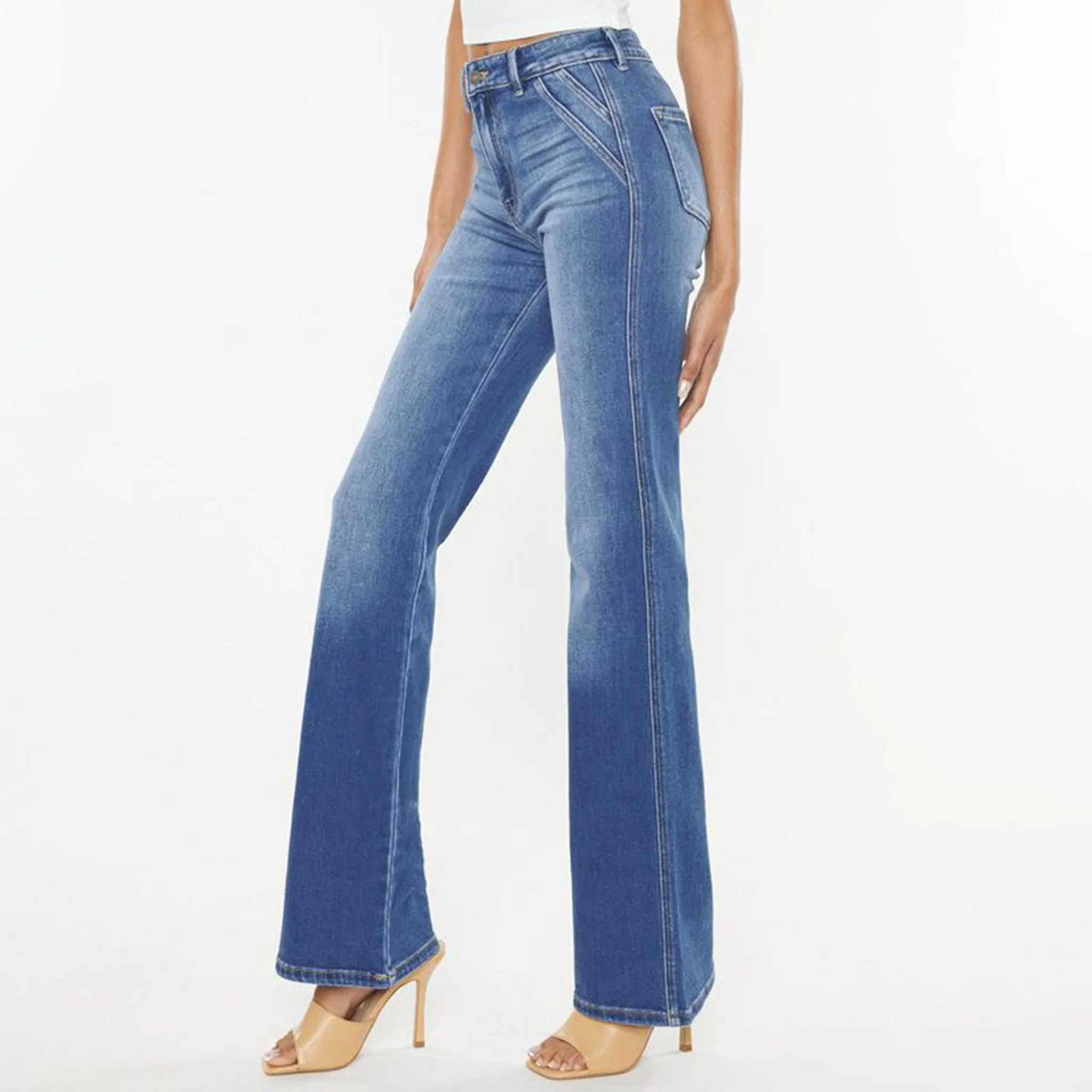 Damen Ultra-Hohe Holly Flare Jeans