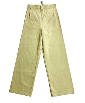 Damen-Seglerhose aus Cord mit weiter Beinweite in Hellgrün