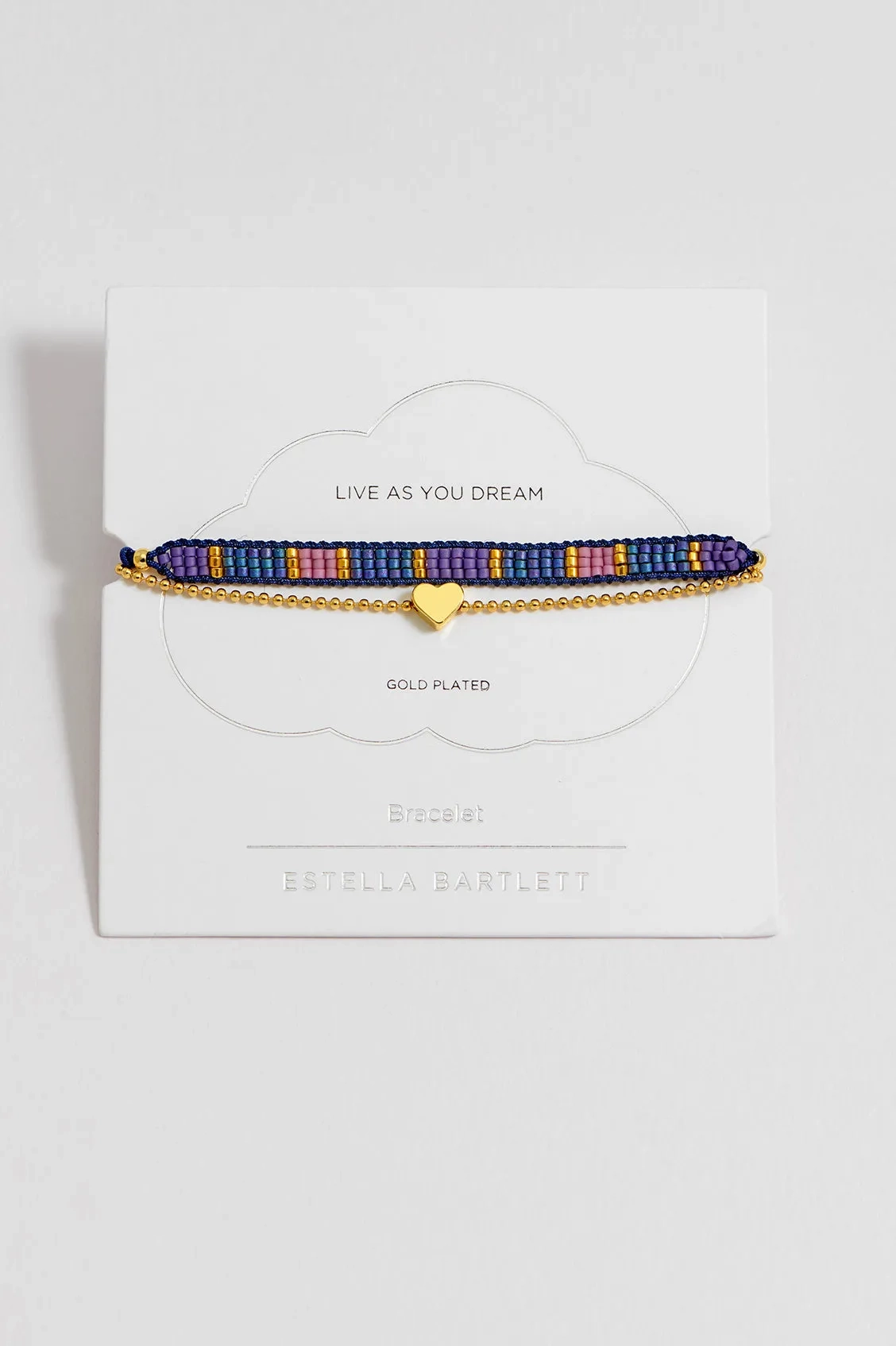 Woven Duo Beaded Heart Charm Bracelets